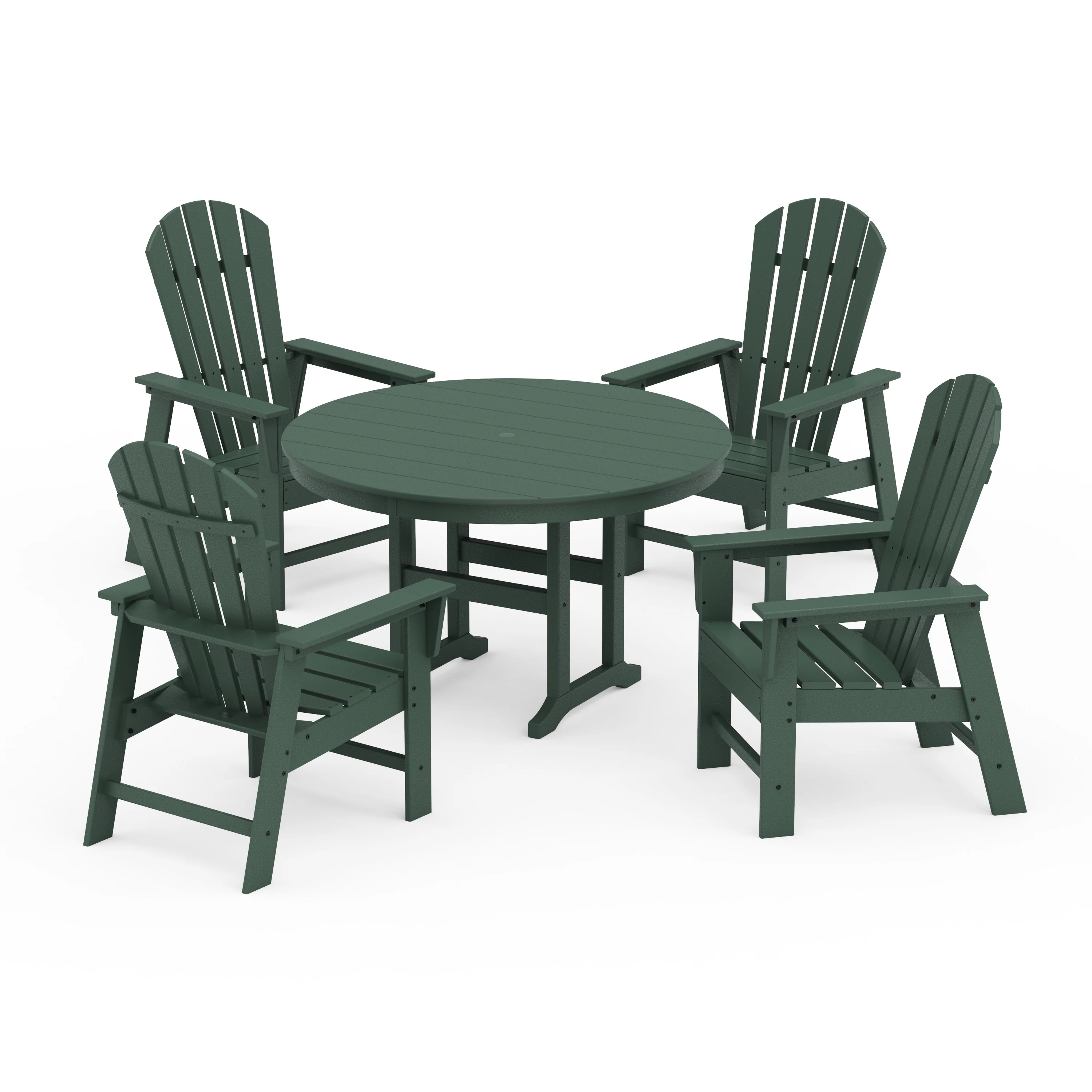 South Beach 5-Piece Round Farmhouse Dining Set - Image 7