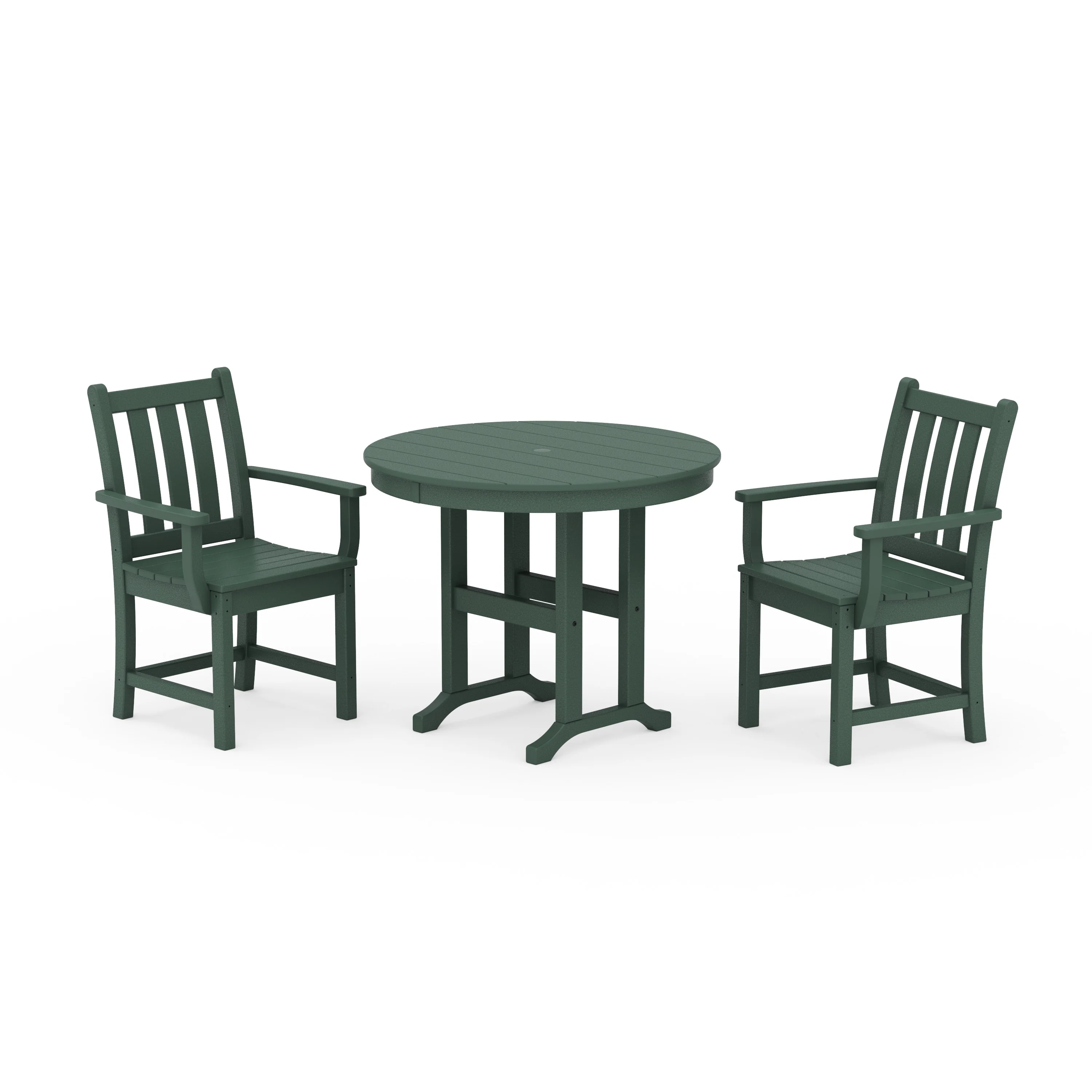 Traditional Garden 3-Piece Round Dining Set - Image 5