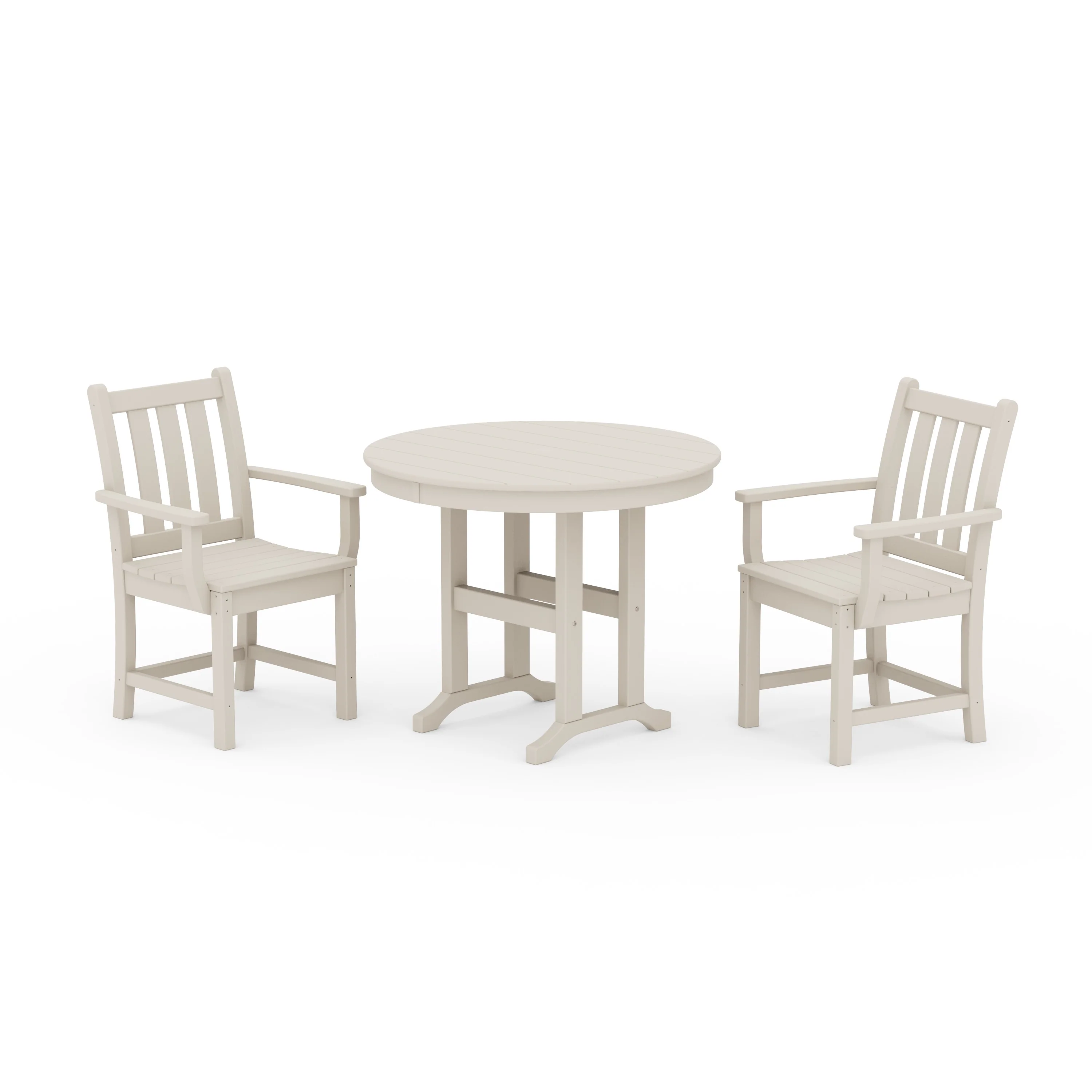 Traditional Garden 3-Piece Round Dining Set - Image 6