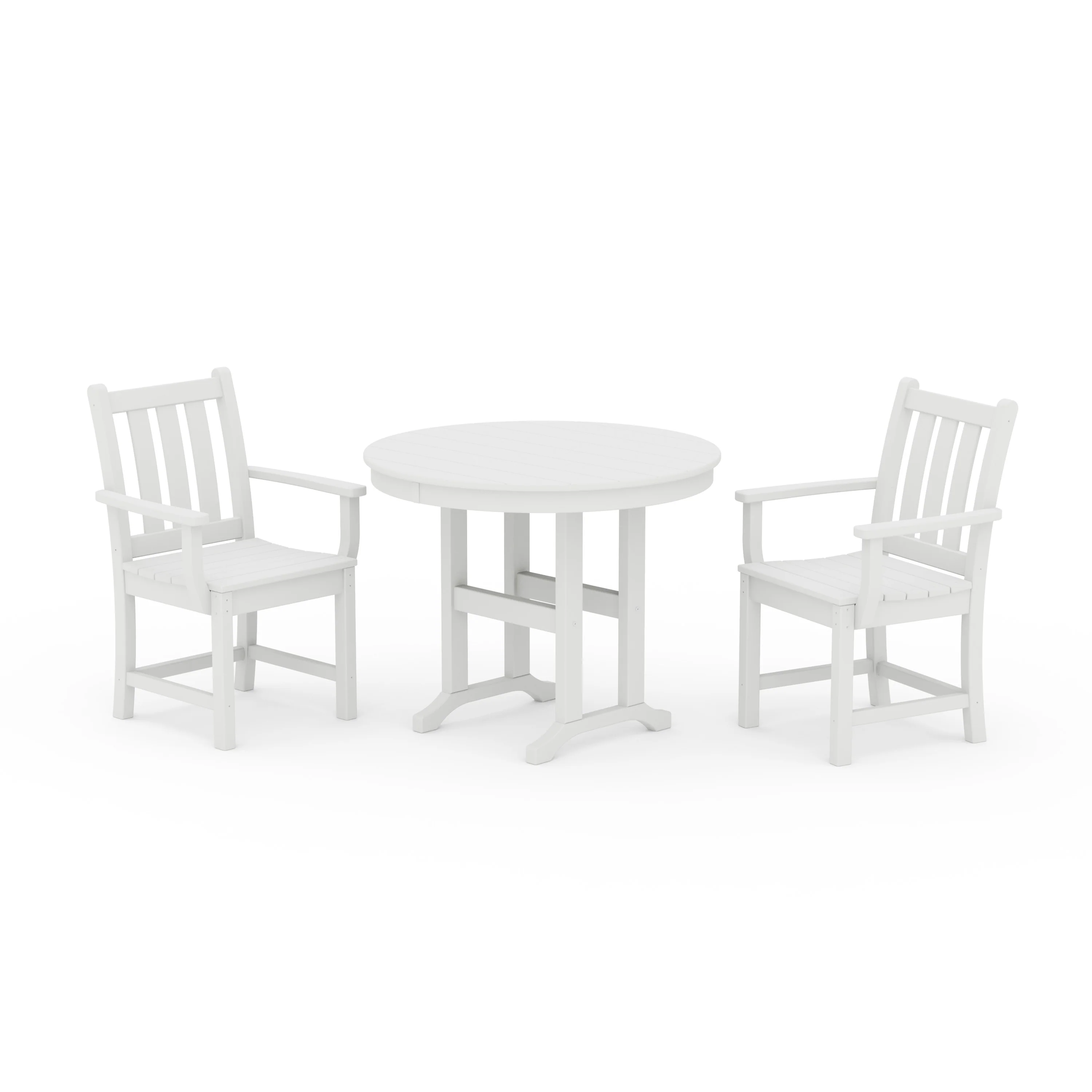 Traditional Garden 3-Piece Round Dining Set - Image 7