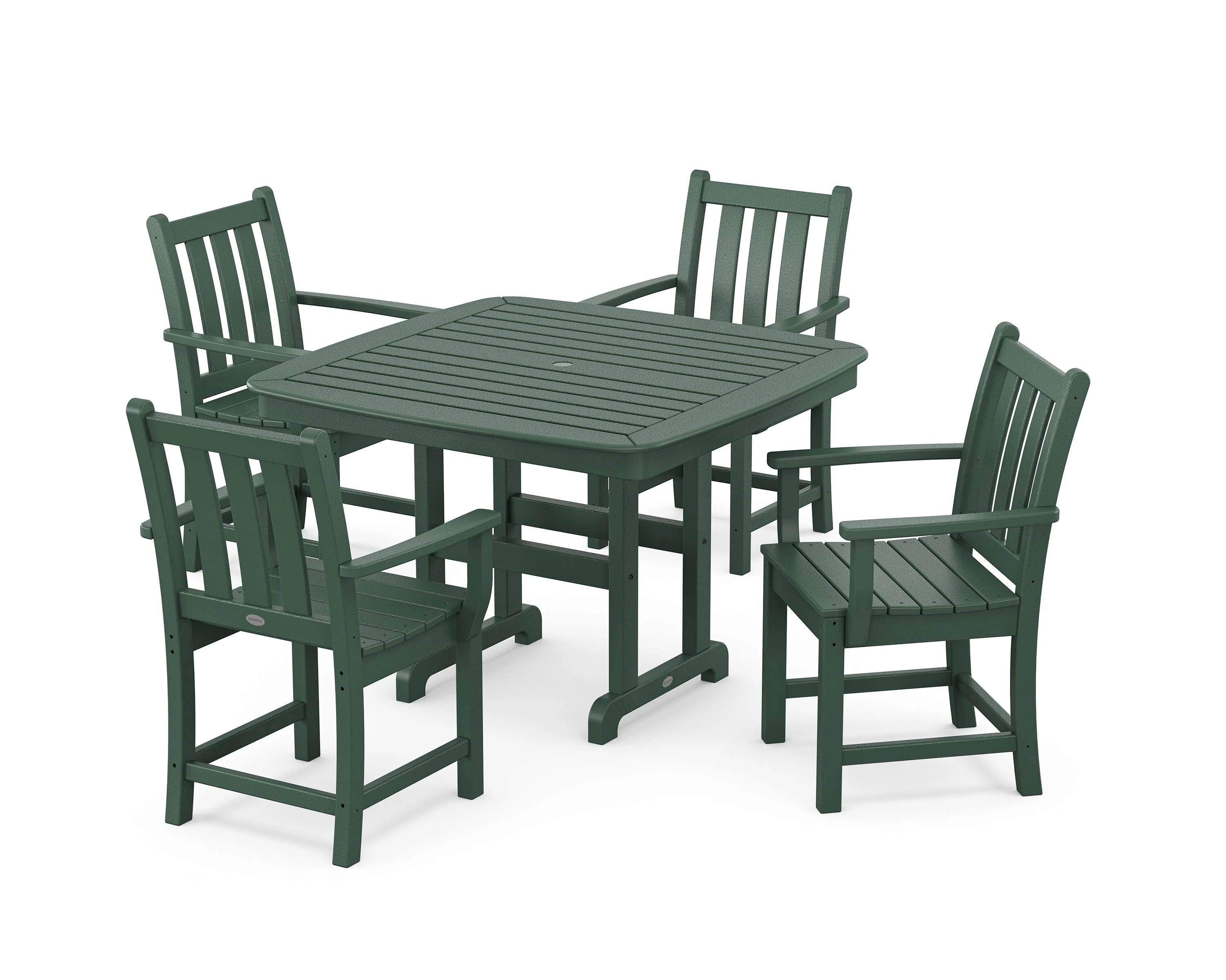 Traditional Garden 5-Piece Dining Set with Trestle Legs - Image 4