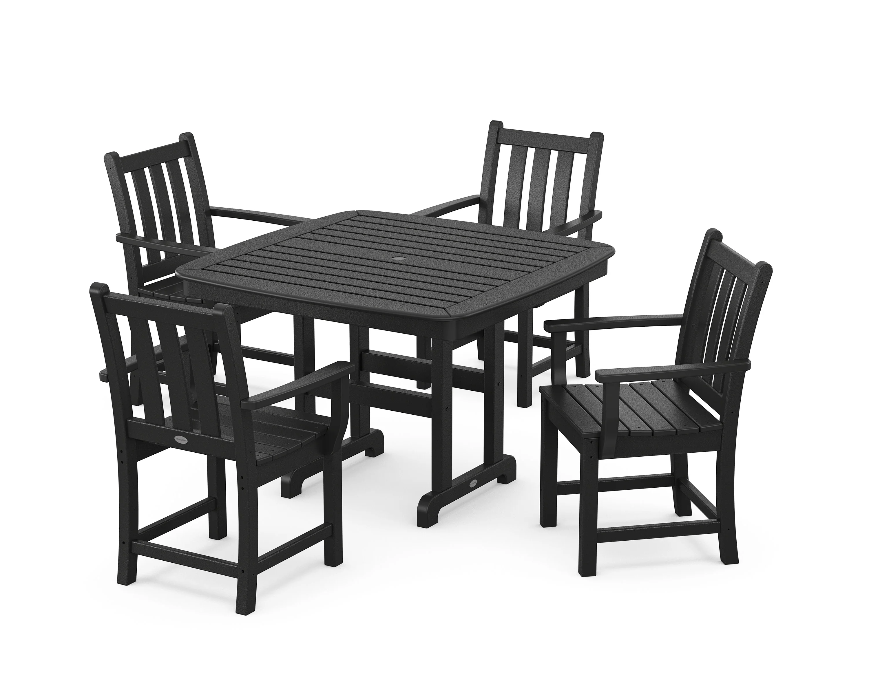 Traditional Garden 5-Piece Dining Set with Trestle Legs - Image 5