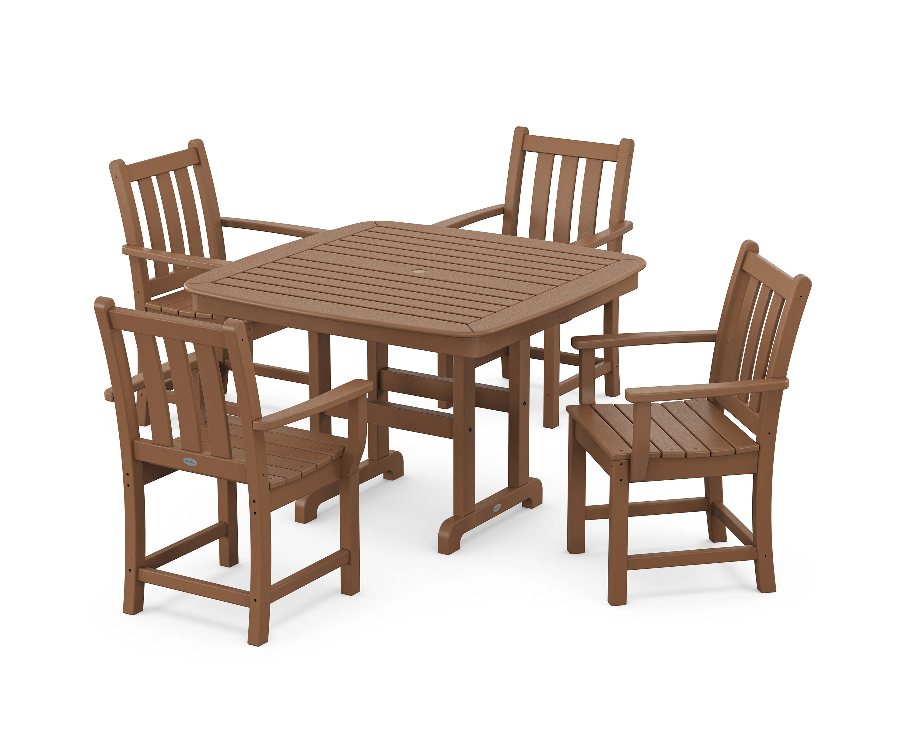 Traditional Garden 5-Piece Dining Set with Trestle Legs - Image 6