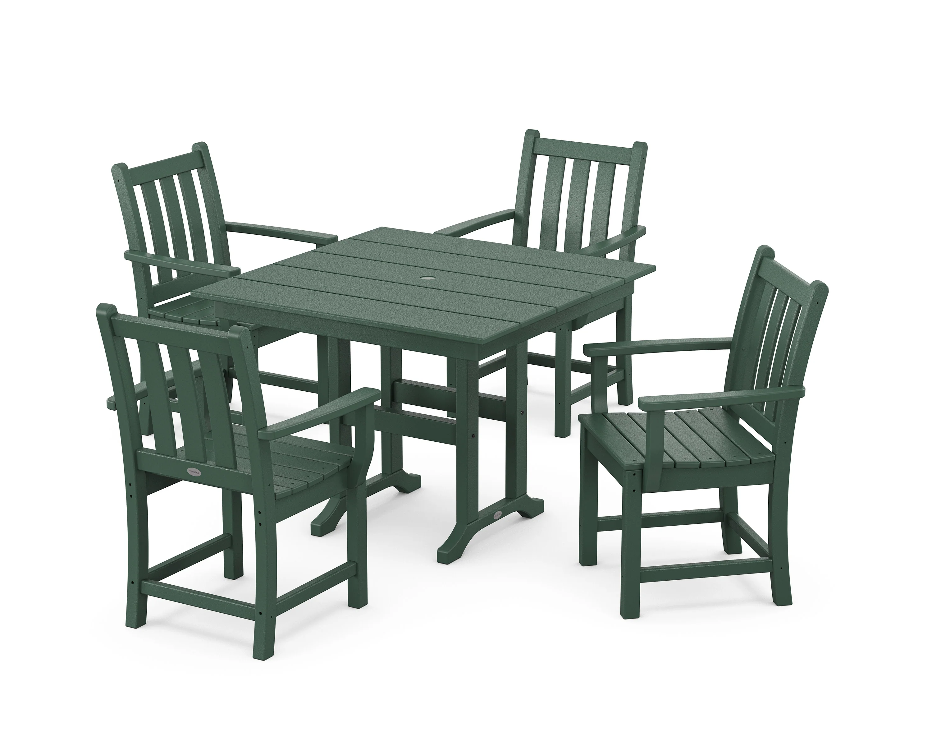 Traditional Garden 5-Piece Farmhouse Dining Set - Image 4
