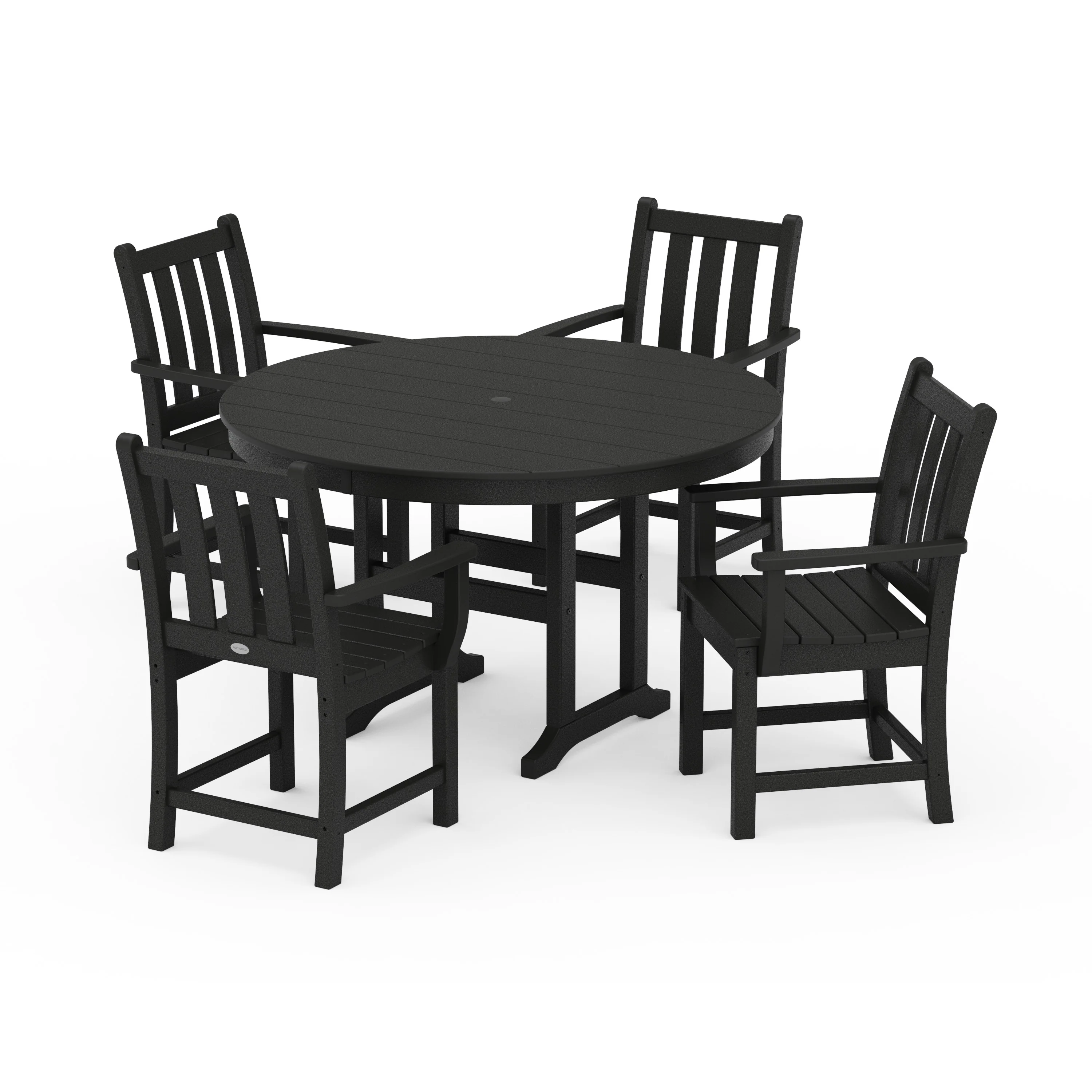 Traditional Garden 5-Piece Round Farmhouse Dining Set - Image 10