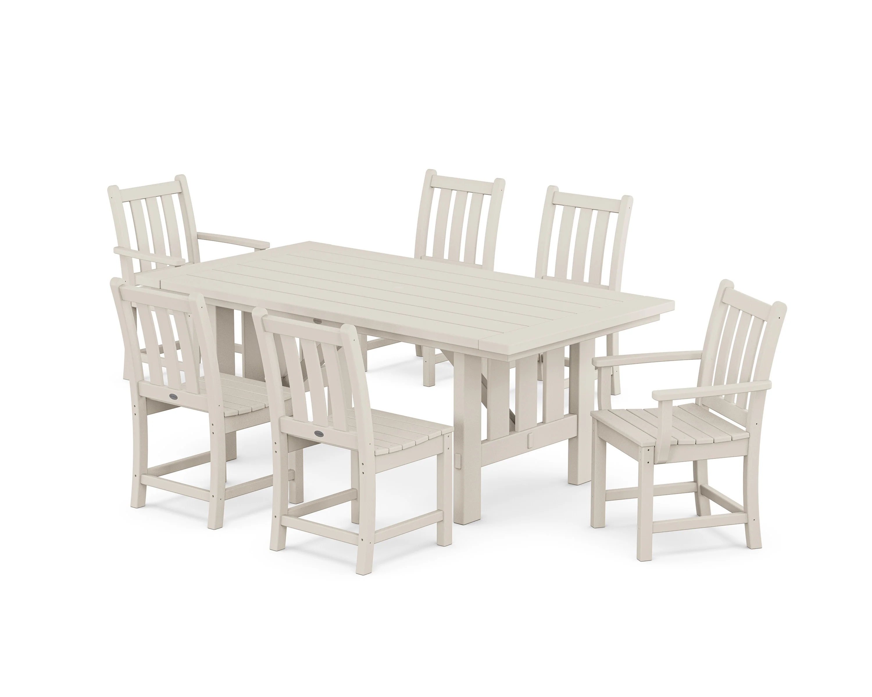 Traditional Garden 7-Piece Dining Set with Mission Table - Image 8