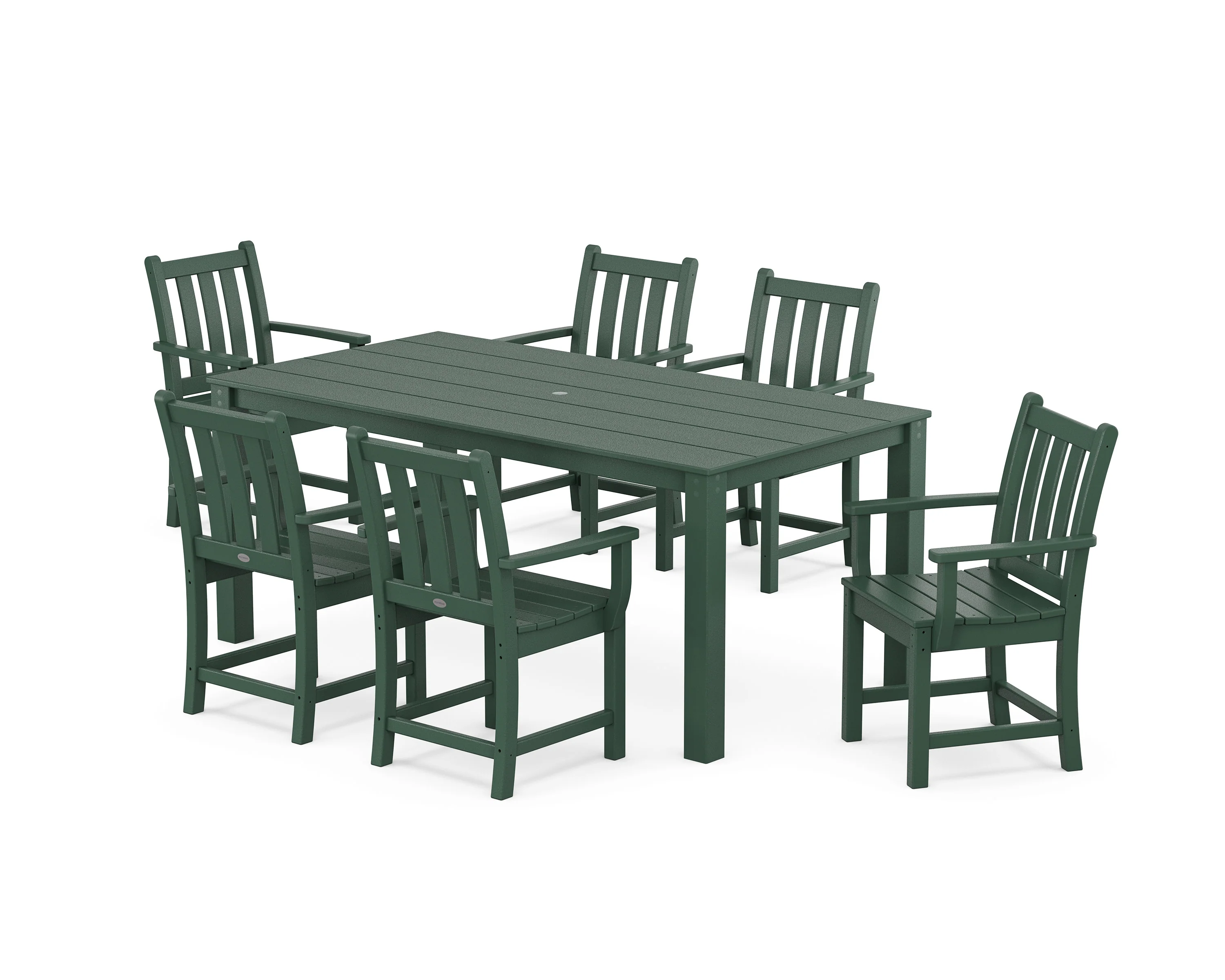 Traditional Garden Arm Chair 7-Piece Parsons Dining Set - Image 6
