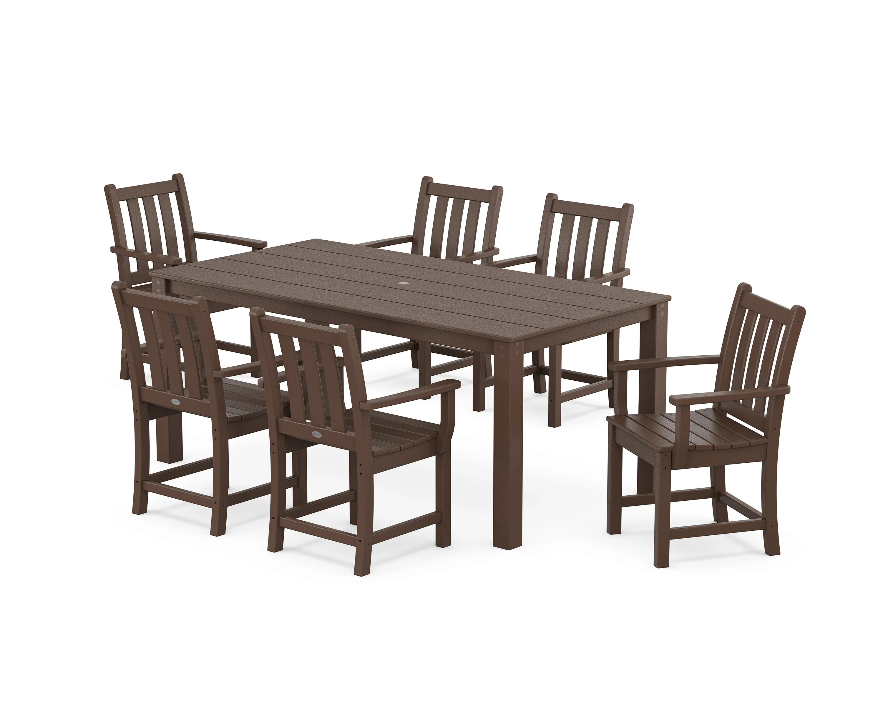 Traditional Garden Arm Chair 7-Piece Parsons Dining Set - Image 8