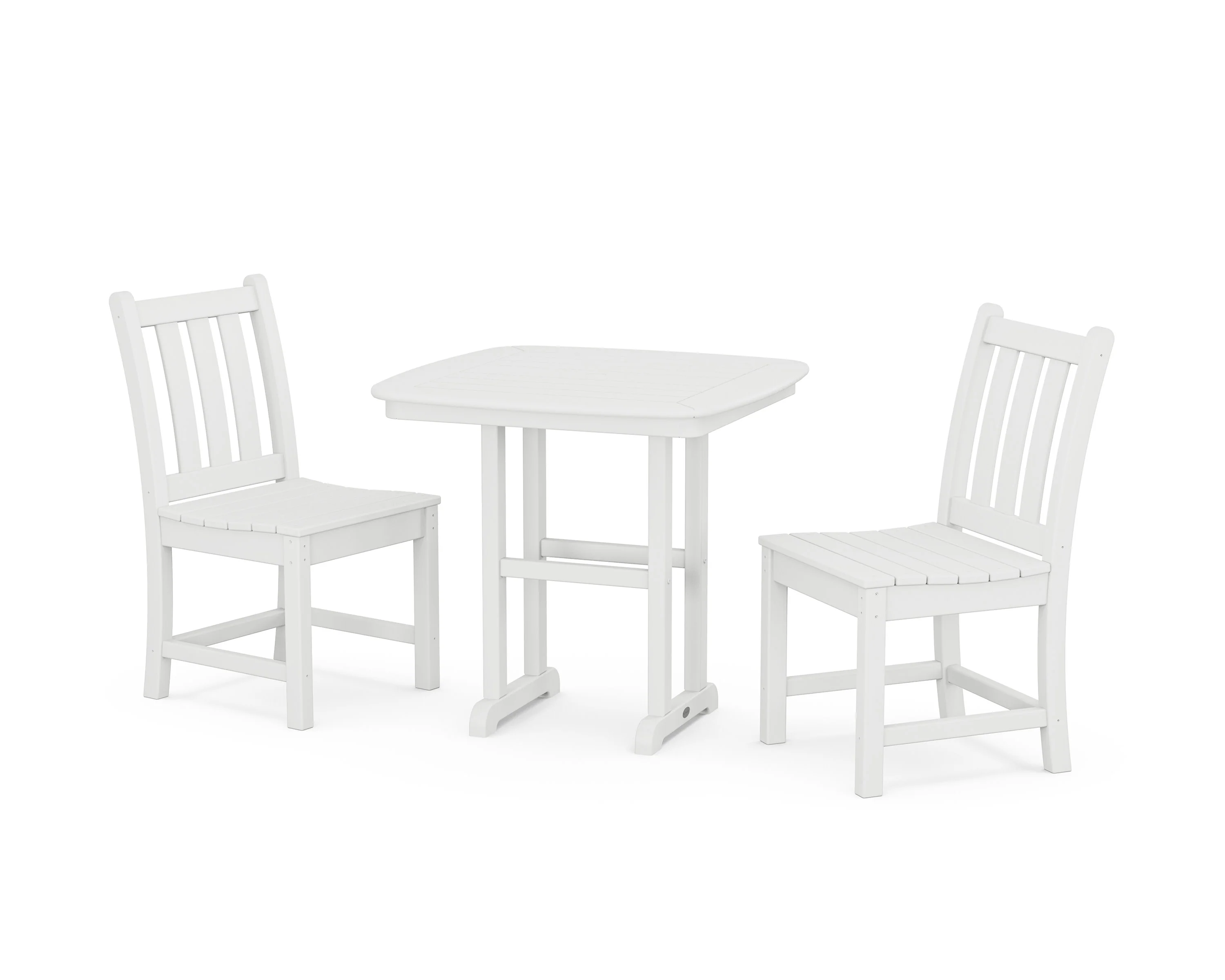 Traditional Garden Side Chair 3-Piece Dining Set - Image 5