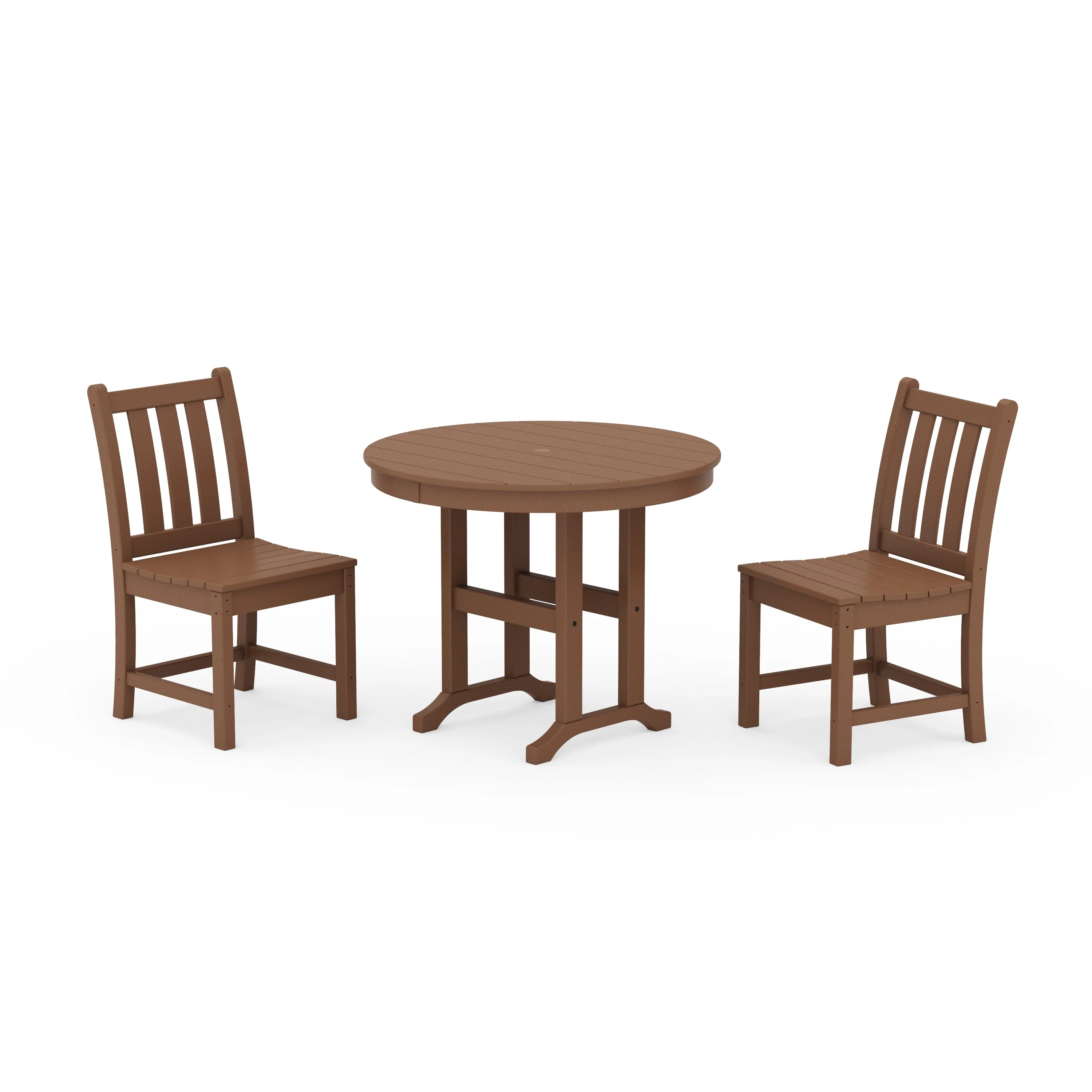 Traditional Garden Side Chair 3-Piece Round Dining Set - Image 8