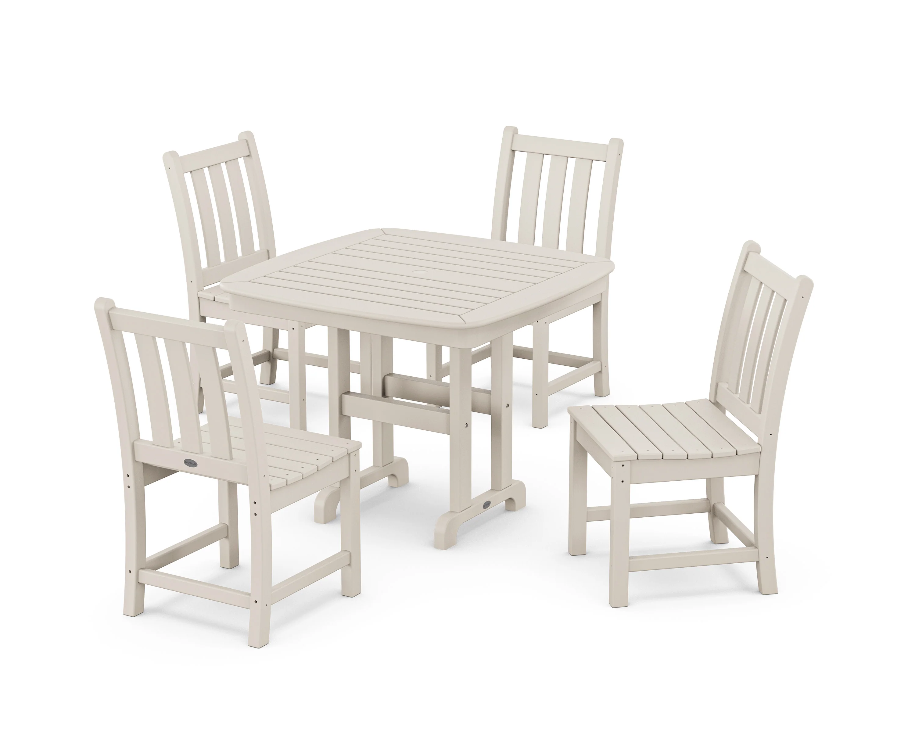 Traditional Garden Side Chair 5-Piece Dining Set - Image 4