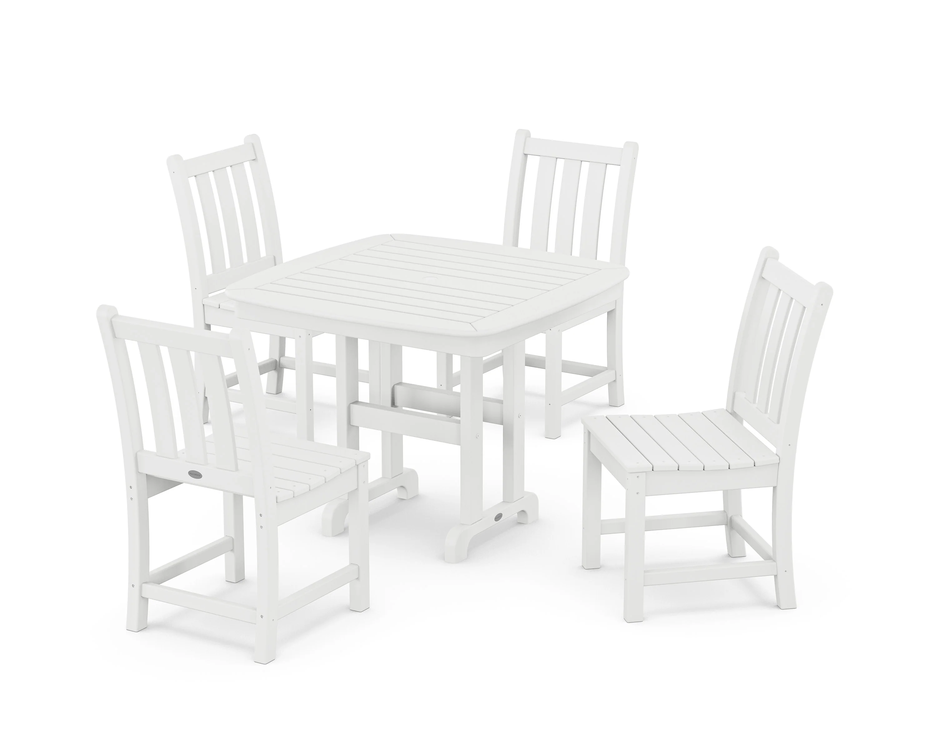 Traditional Garden Side Chair 5-Piece Dining Set - Image 5