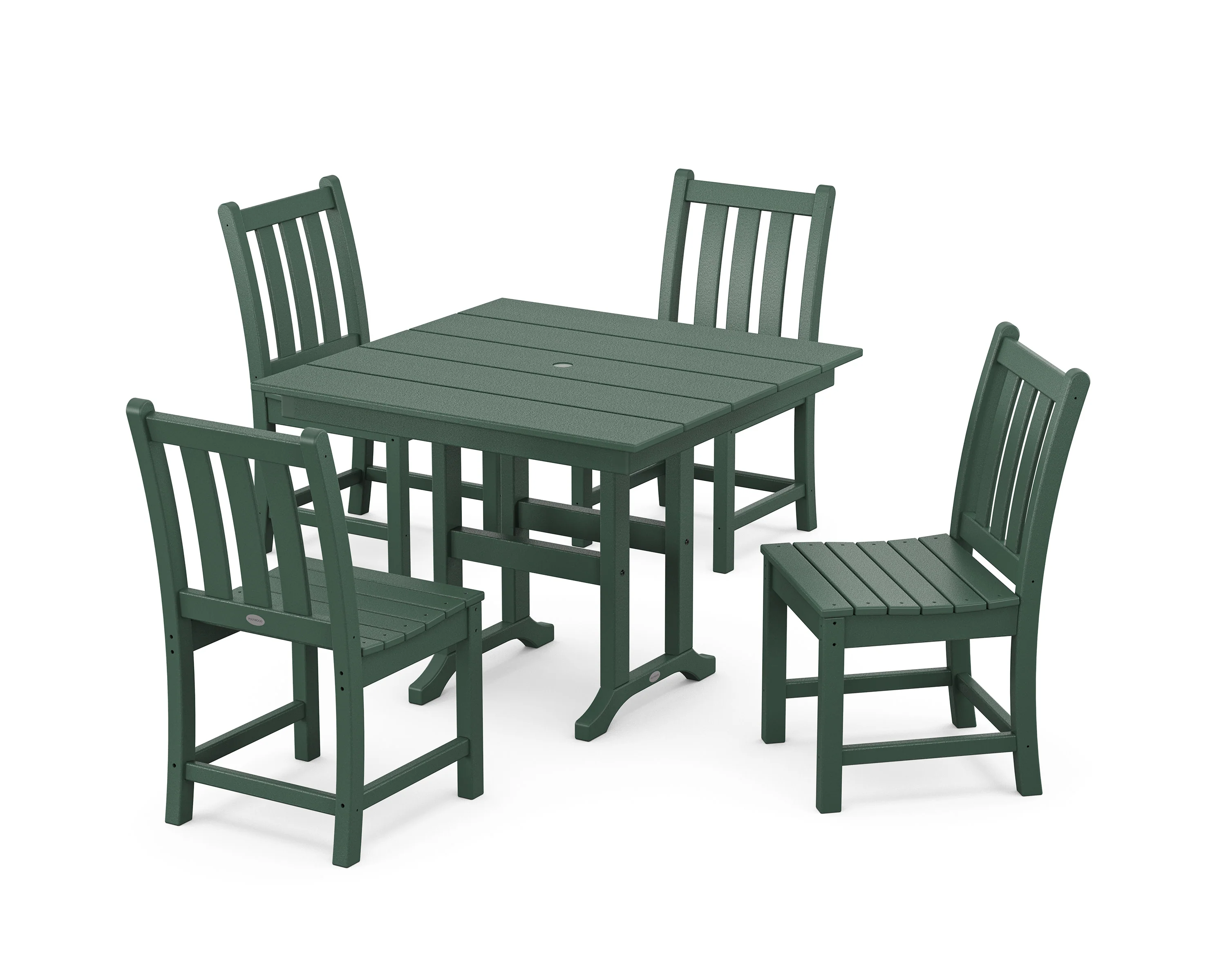 Traditional Garden Side Chair 5-Piece Farmhouse Dining Set - Image 3