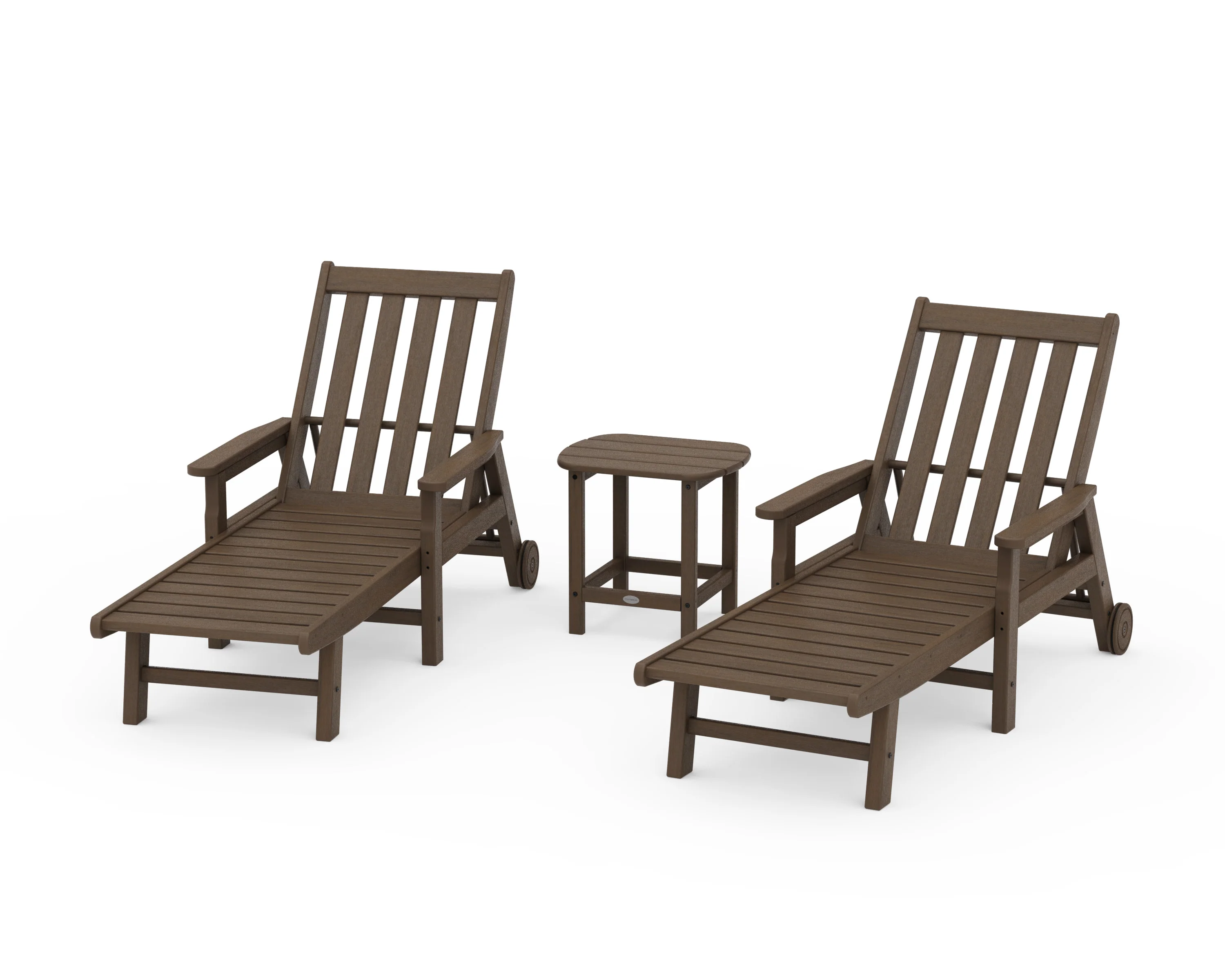 Vineyard 3-Piece Chaise with Arms and Wheels Set - Image 10