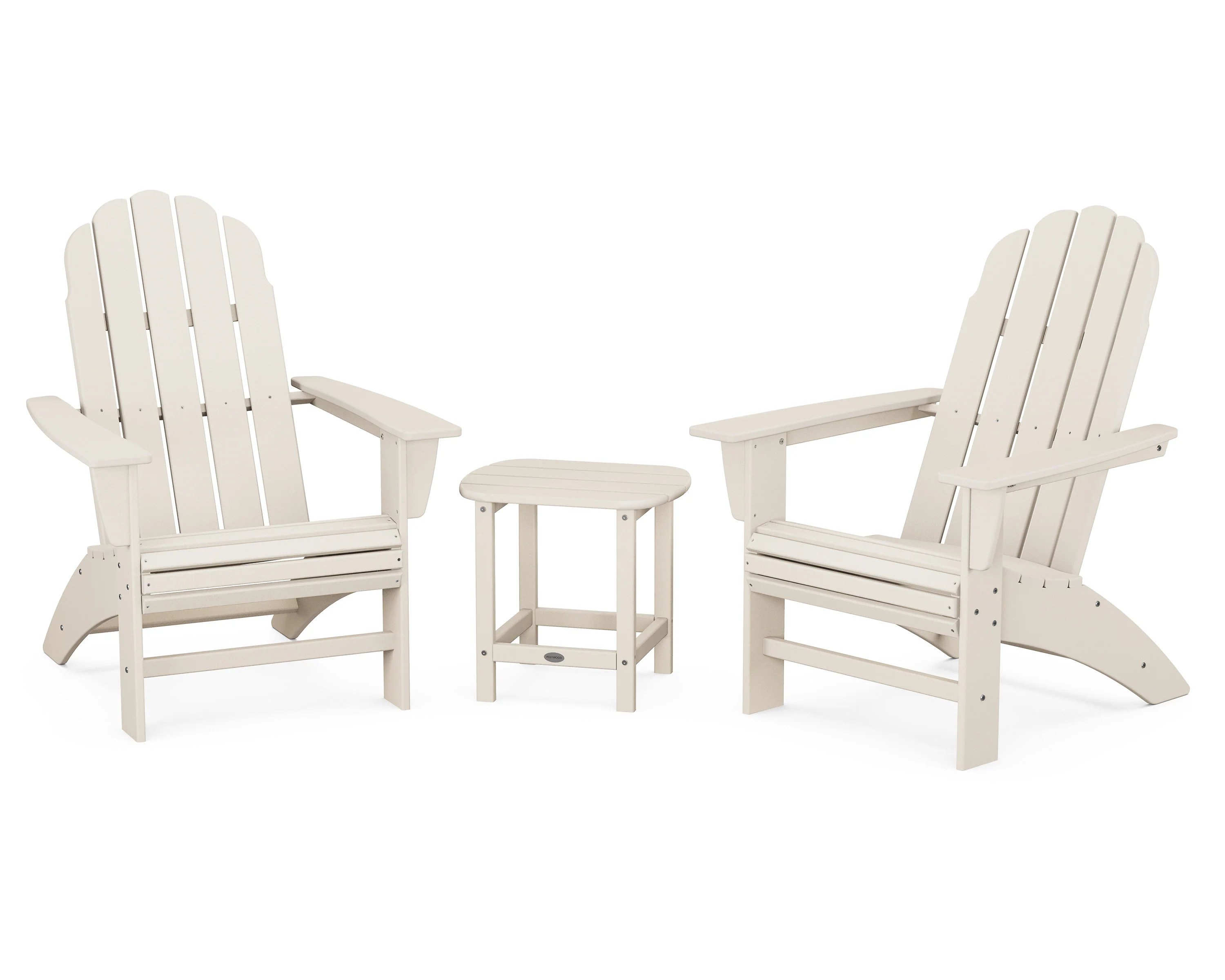 Vineyard 3-Piece Curveback Adirondack Set with South Beach 18" Side Table - Image 10