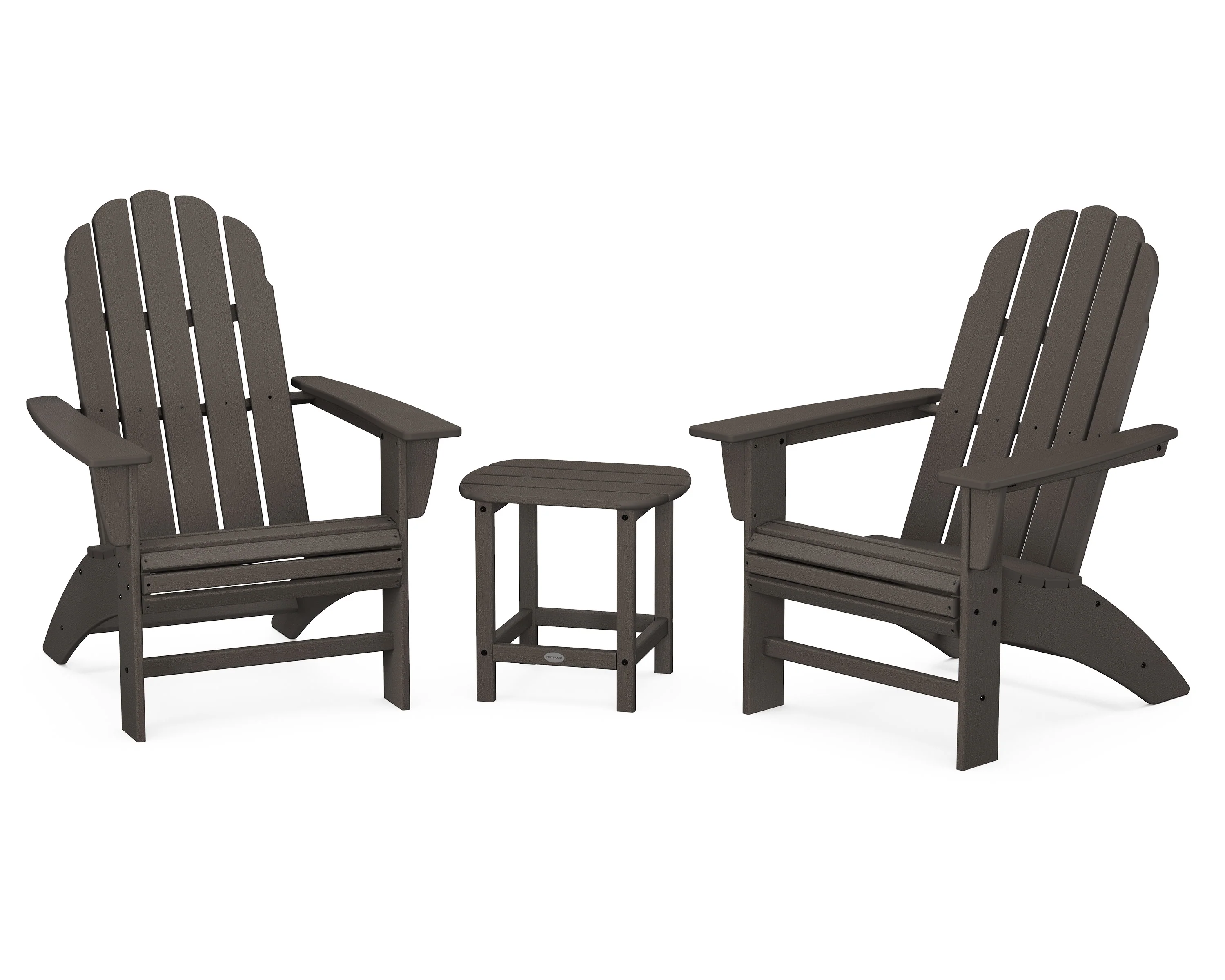 Vineyard 3-Piece Curveback Adirondack Set with South Beach 18" Side Table - Image 5
