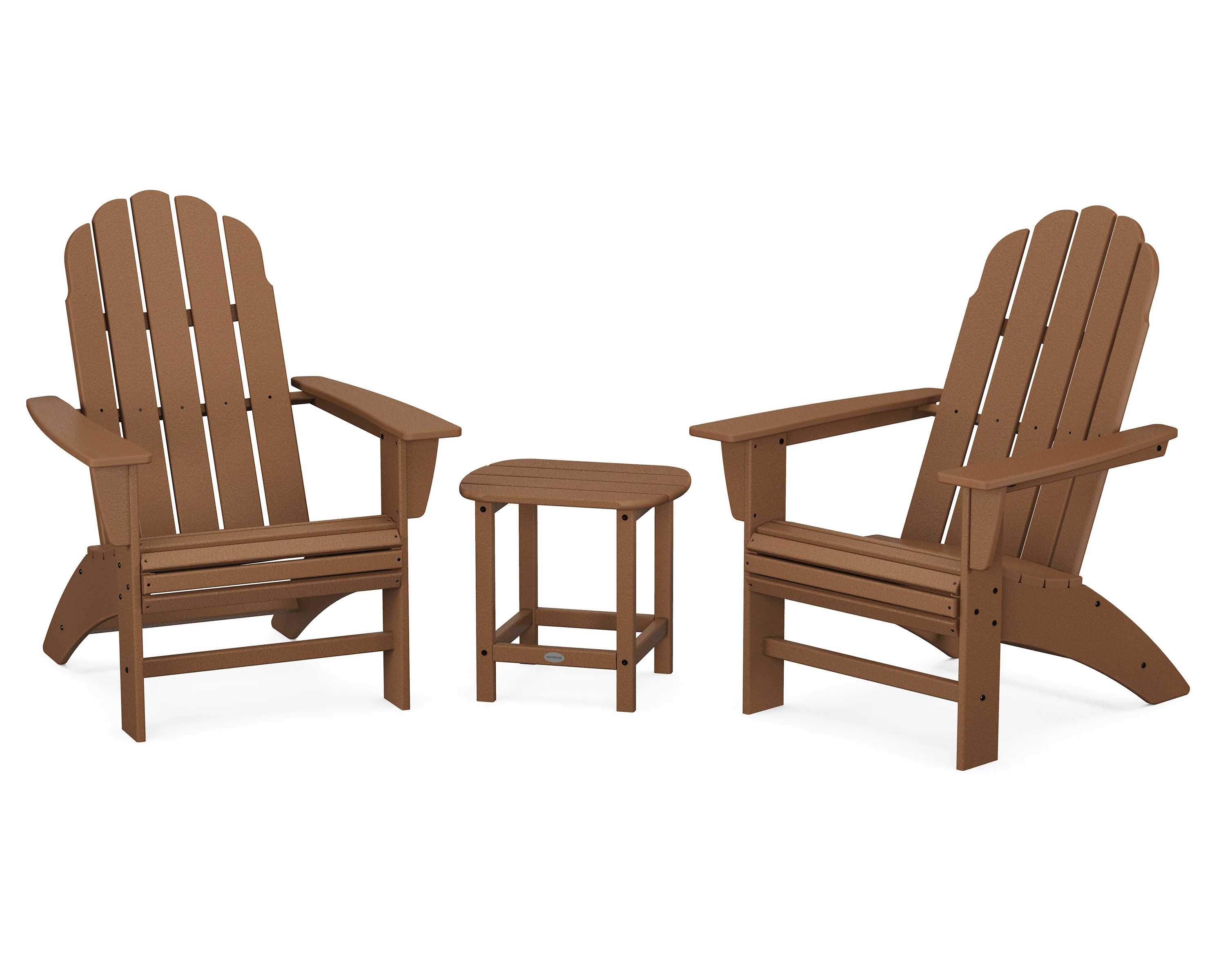 Vineyard 3-Piece Curveback Adirondack Set with South Beach 18" Side Table - Image 7