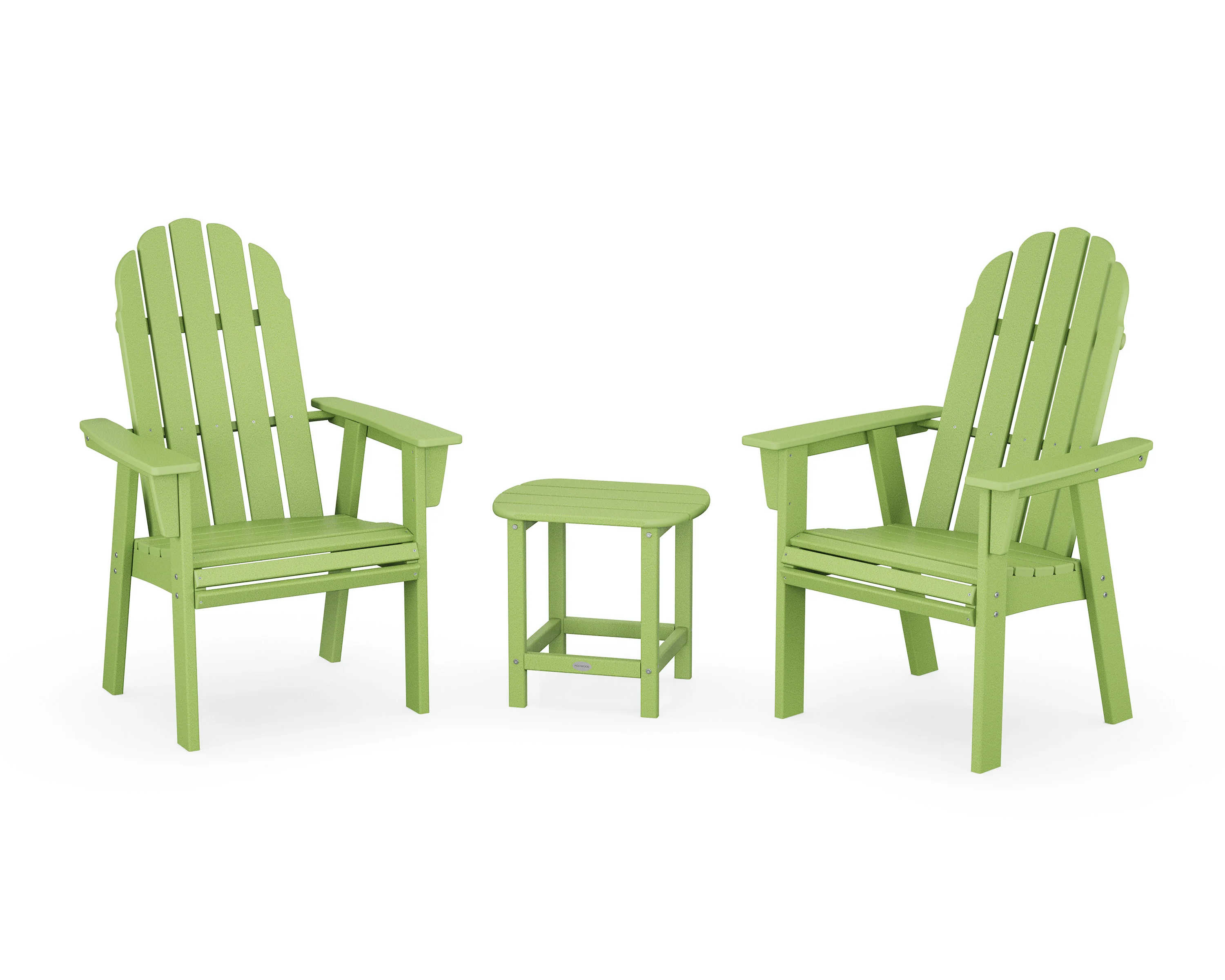Vineyard 3-Piece Curveback Upright Adirondack Chair Set - Image 5