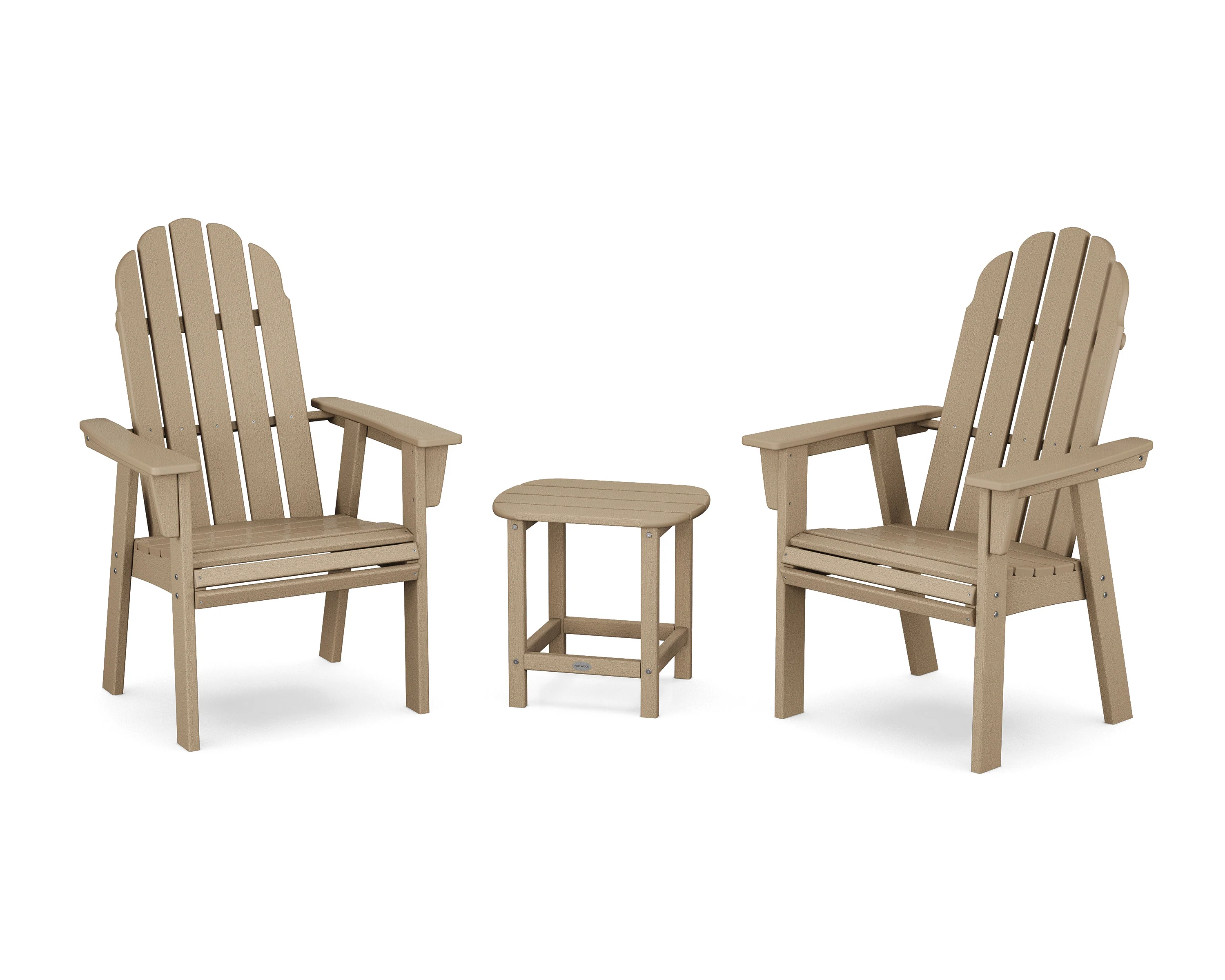 Vineyard 3-Piece Curveback Upright Adirondack Chair Set - Image 6