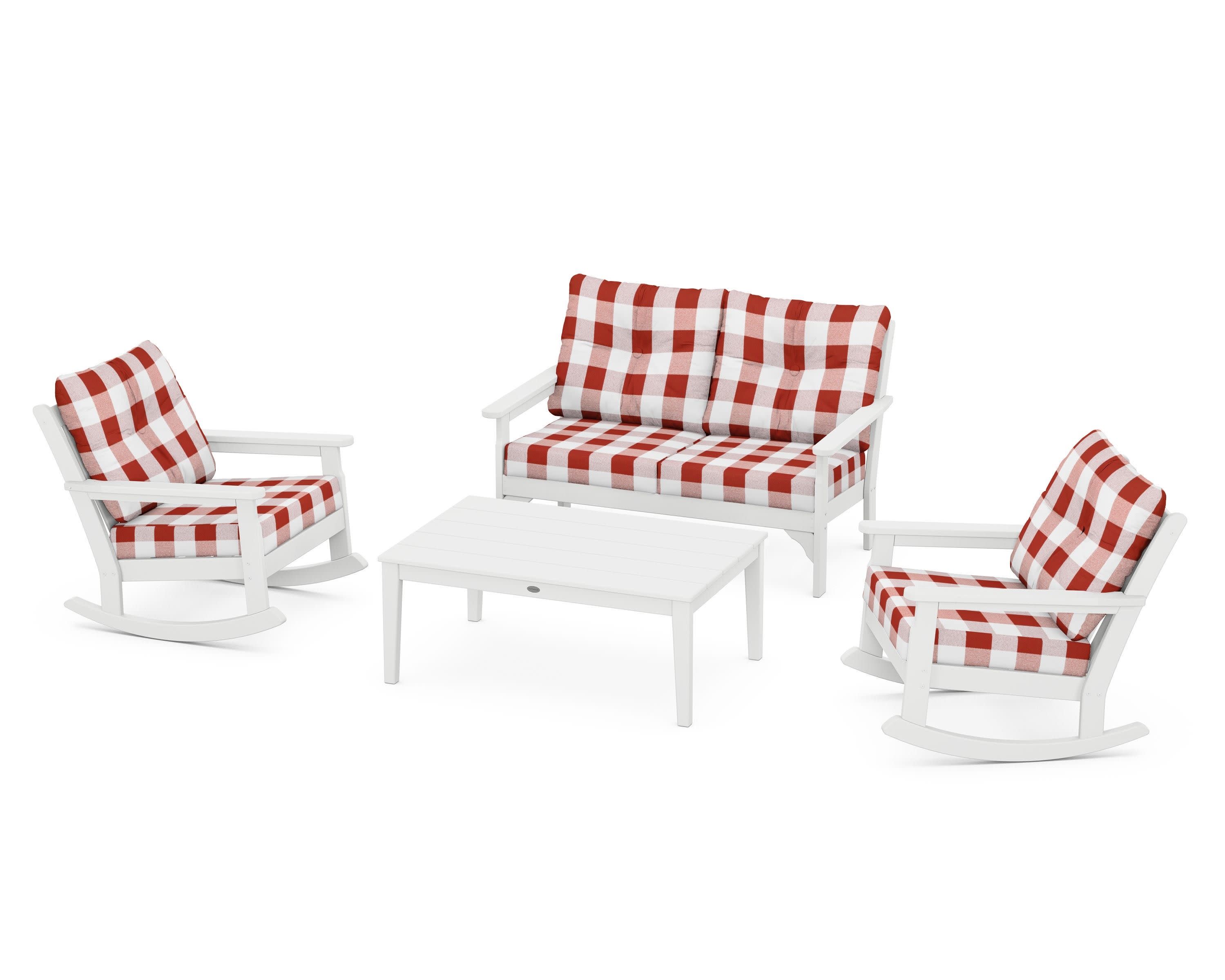 Vineyard 4-Piece Deep Seating Rocking Chair Set - Image 101