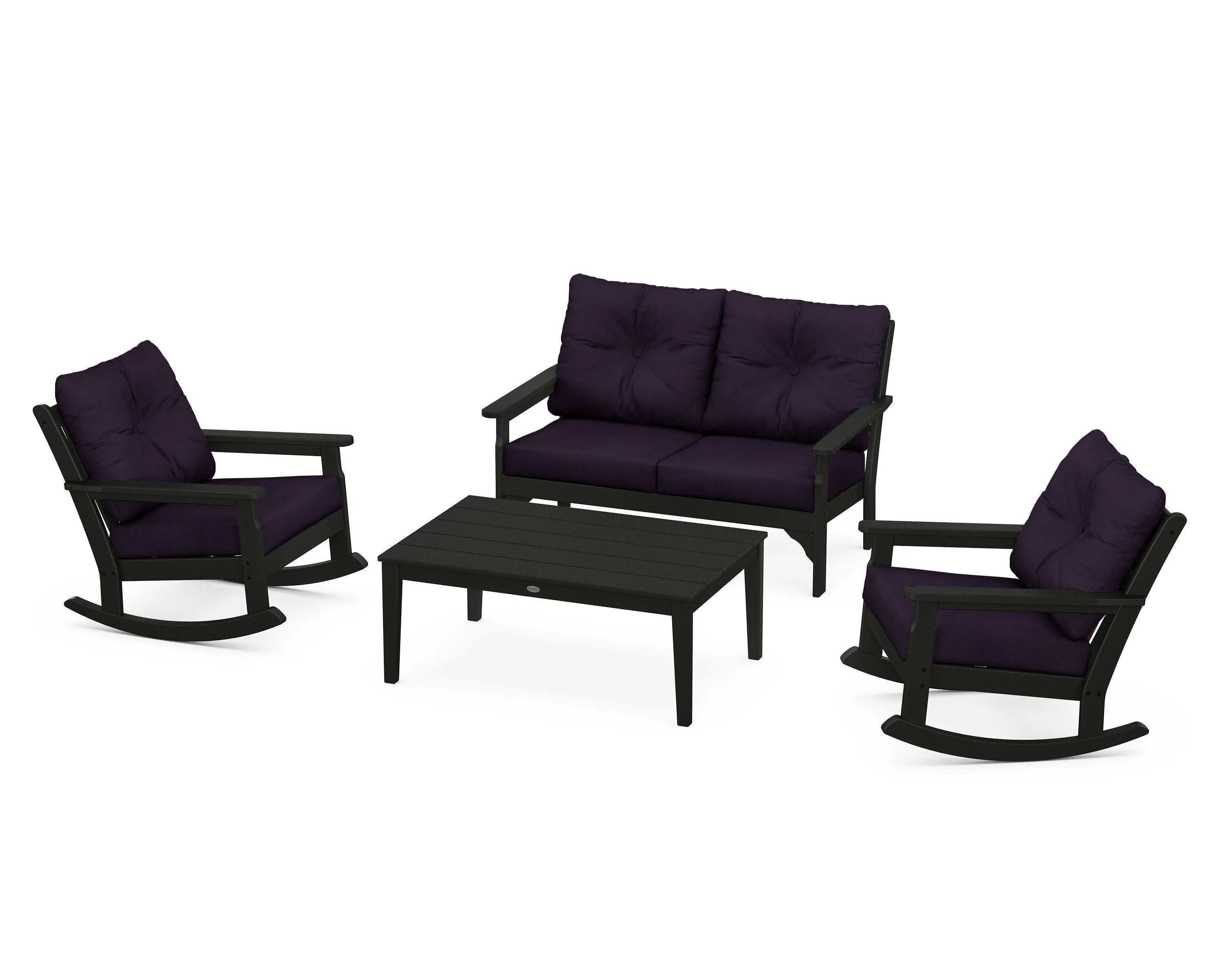 Vineyard 4-Piece Deep Seating Rocking Chair Set - Image 45