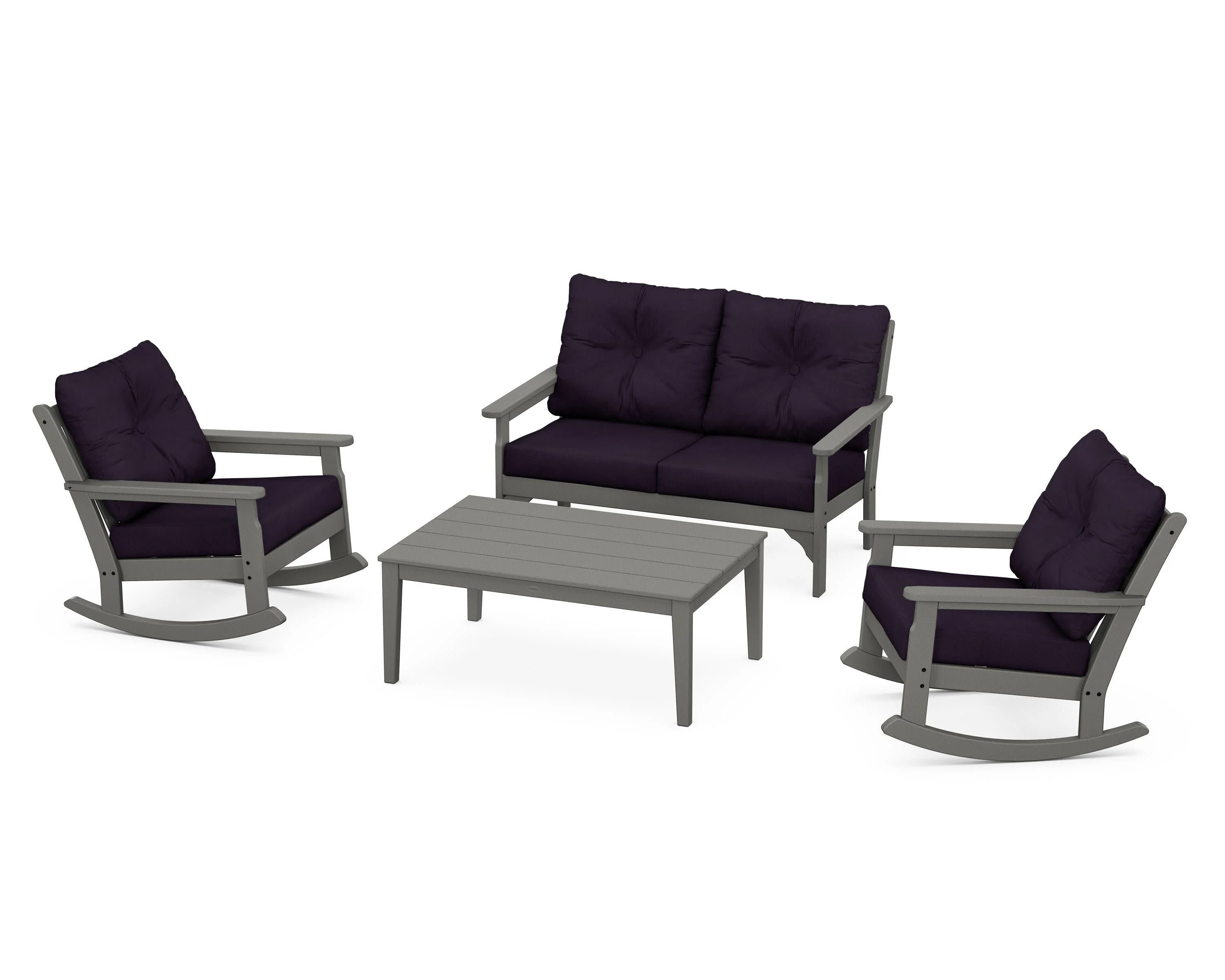 Vineyard 4-Piece Deep Seating Rocking Chair Set - Image 49