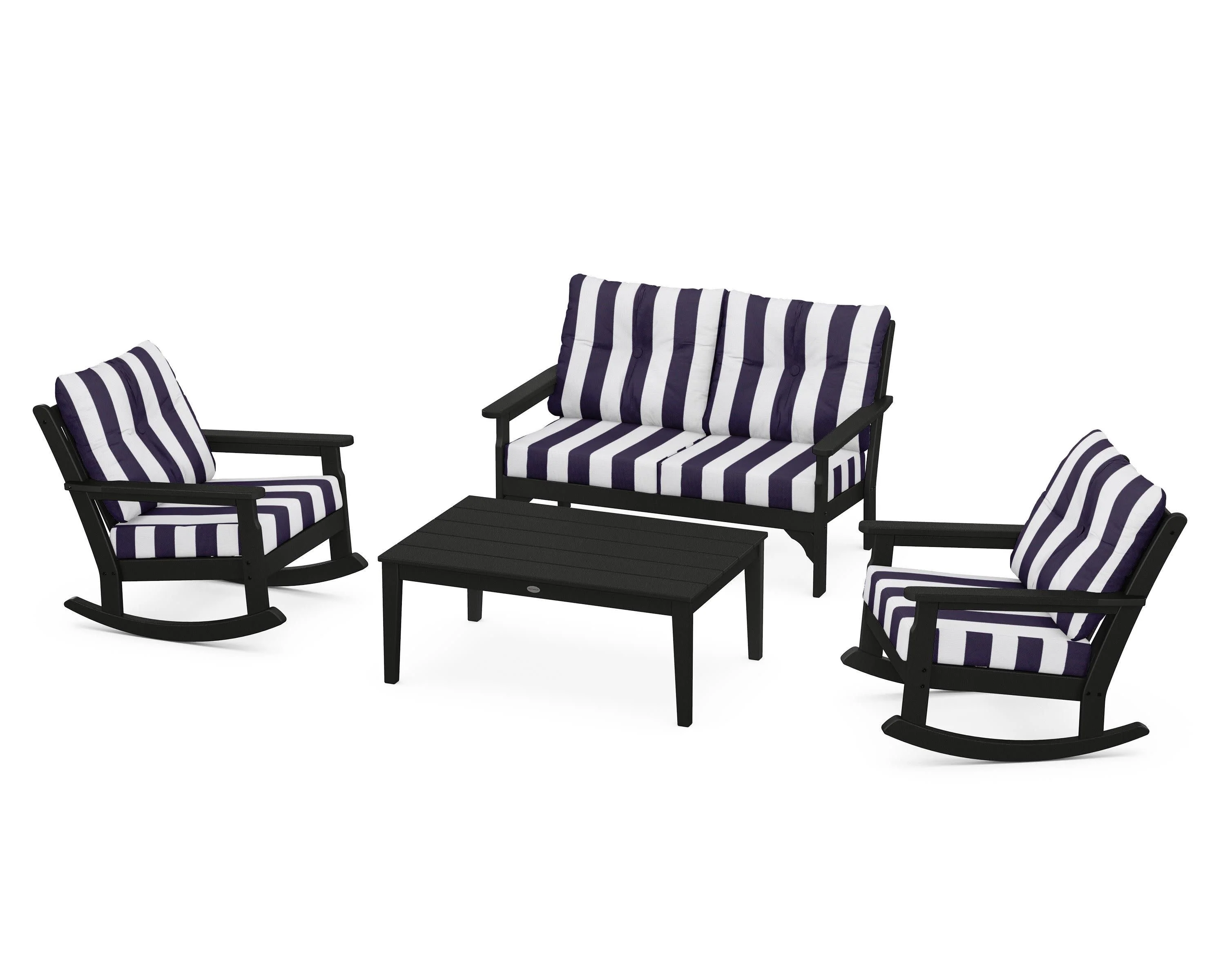 Vineyard 4-Piece Deep Seating Rocking Chair Set - Image 53