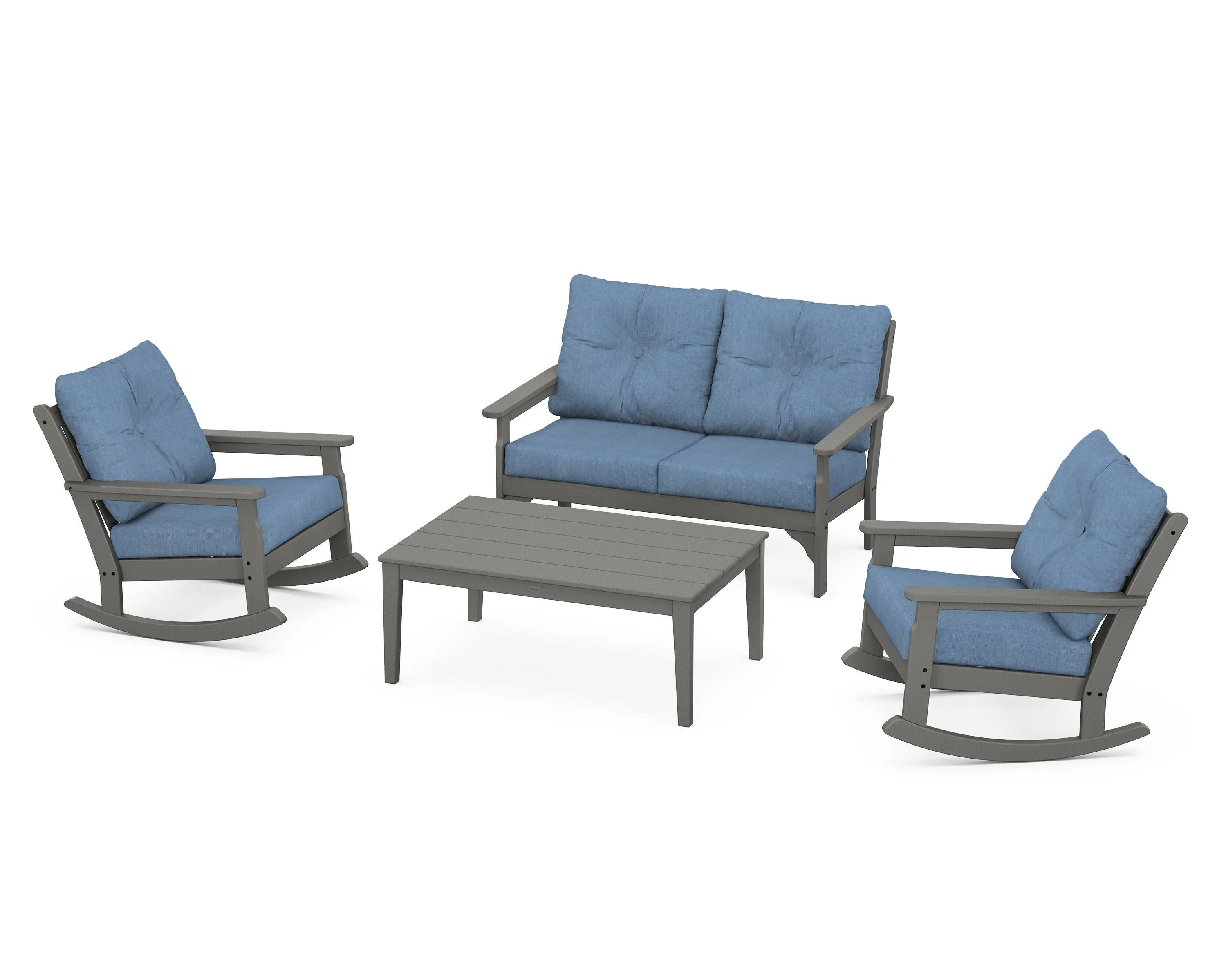 Vineyard 4-Piece Deep Seating Rocking Chair Set - Image 59