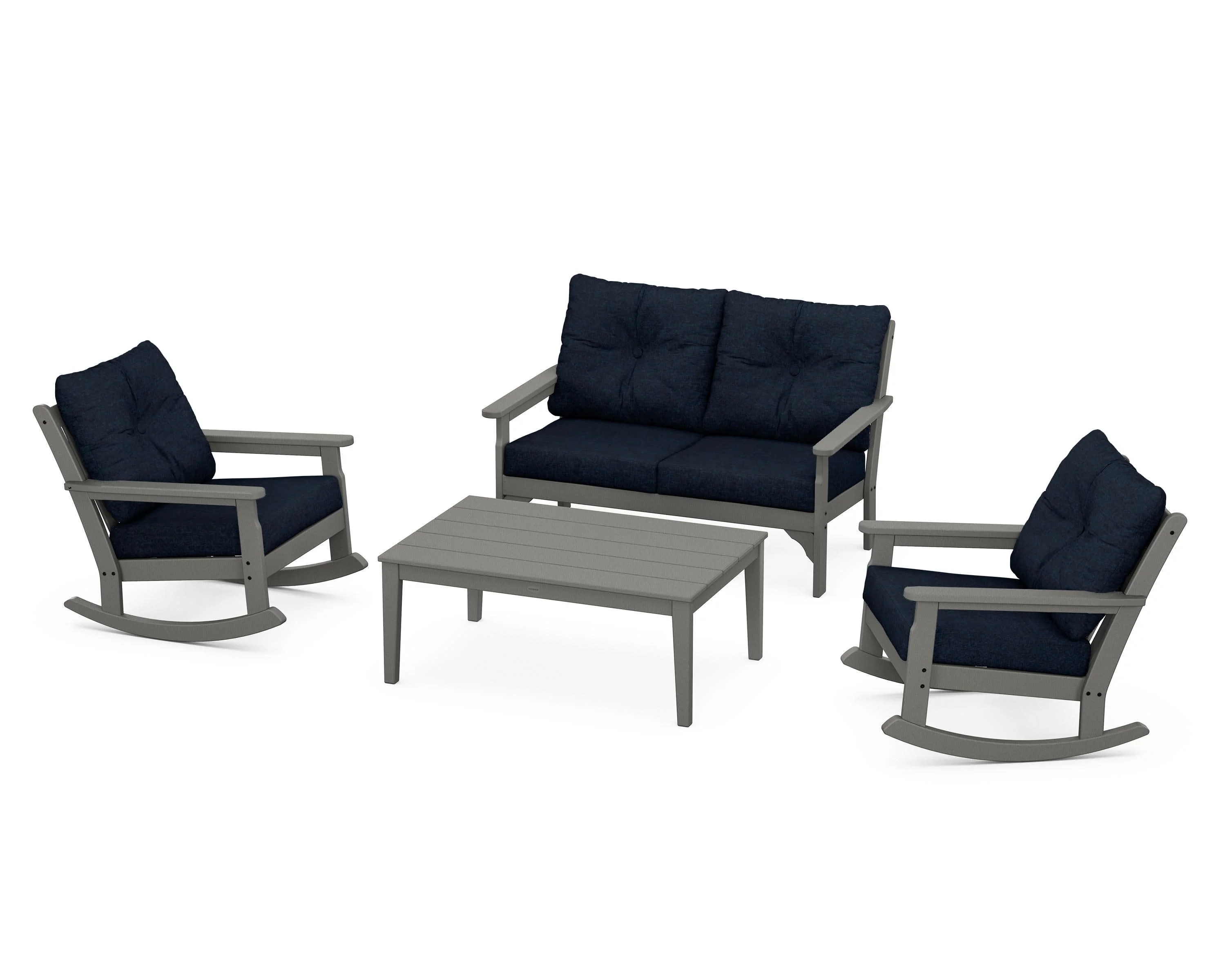 Vineyard 4-Piece Deep Seating Rocking Chair Set - Image 69
