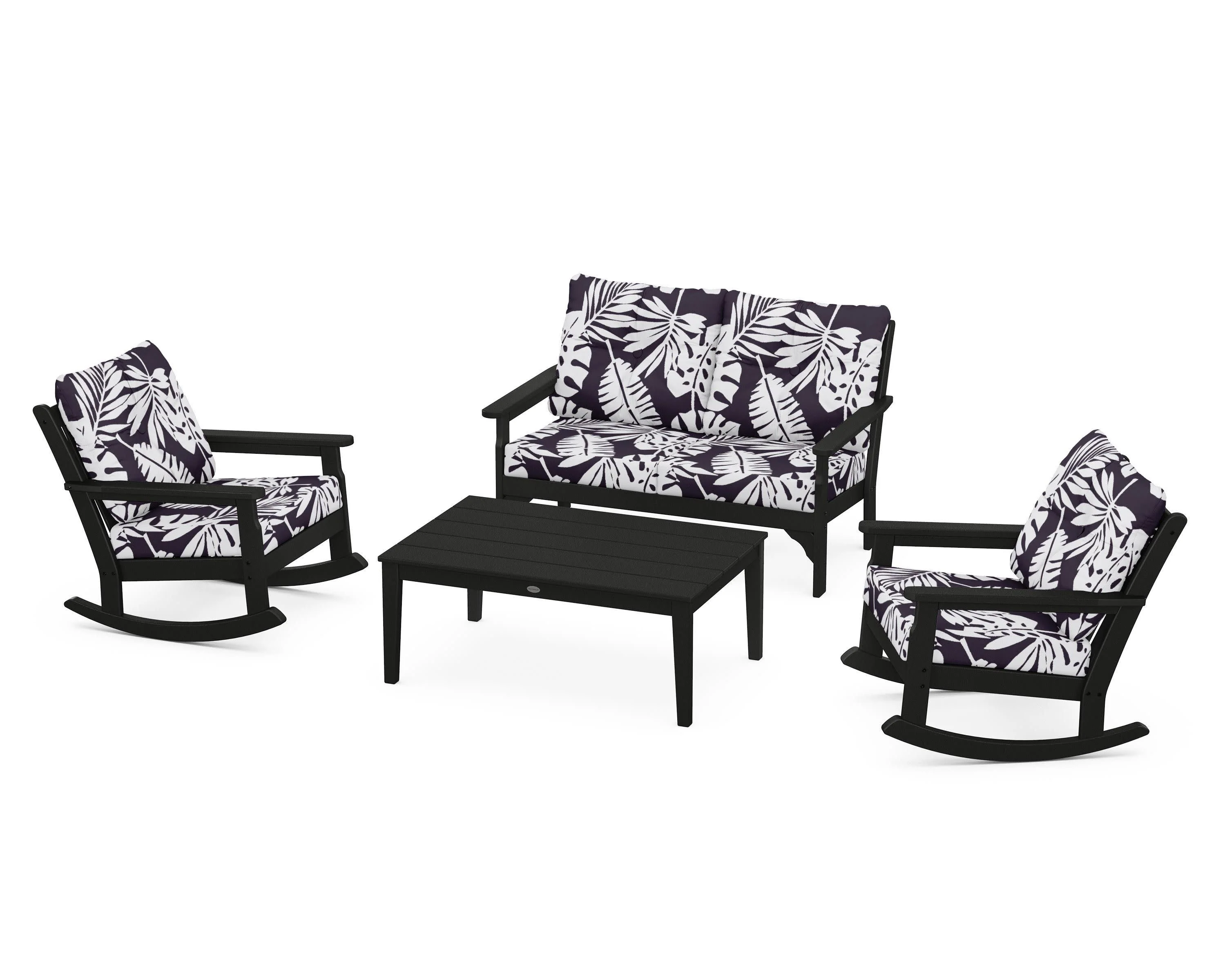 Vineyard 4-Piece Deep Seating Rocking Chair Set - Image 75