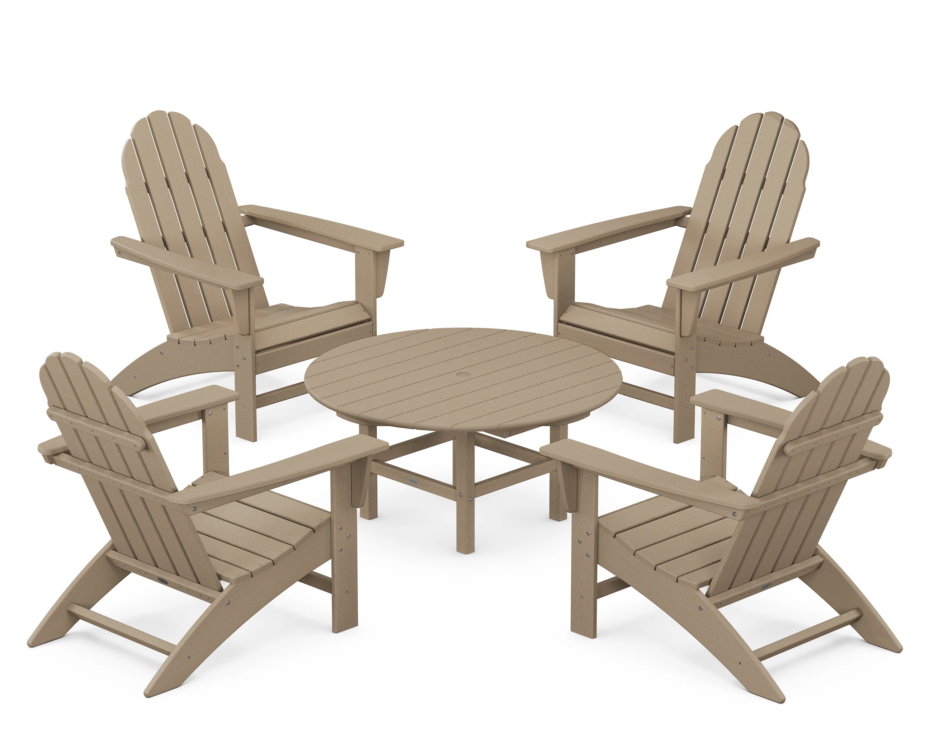 Vineyard 5-Piece Adirondack Chair Conversation Set - Image 11