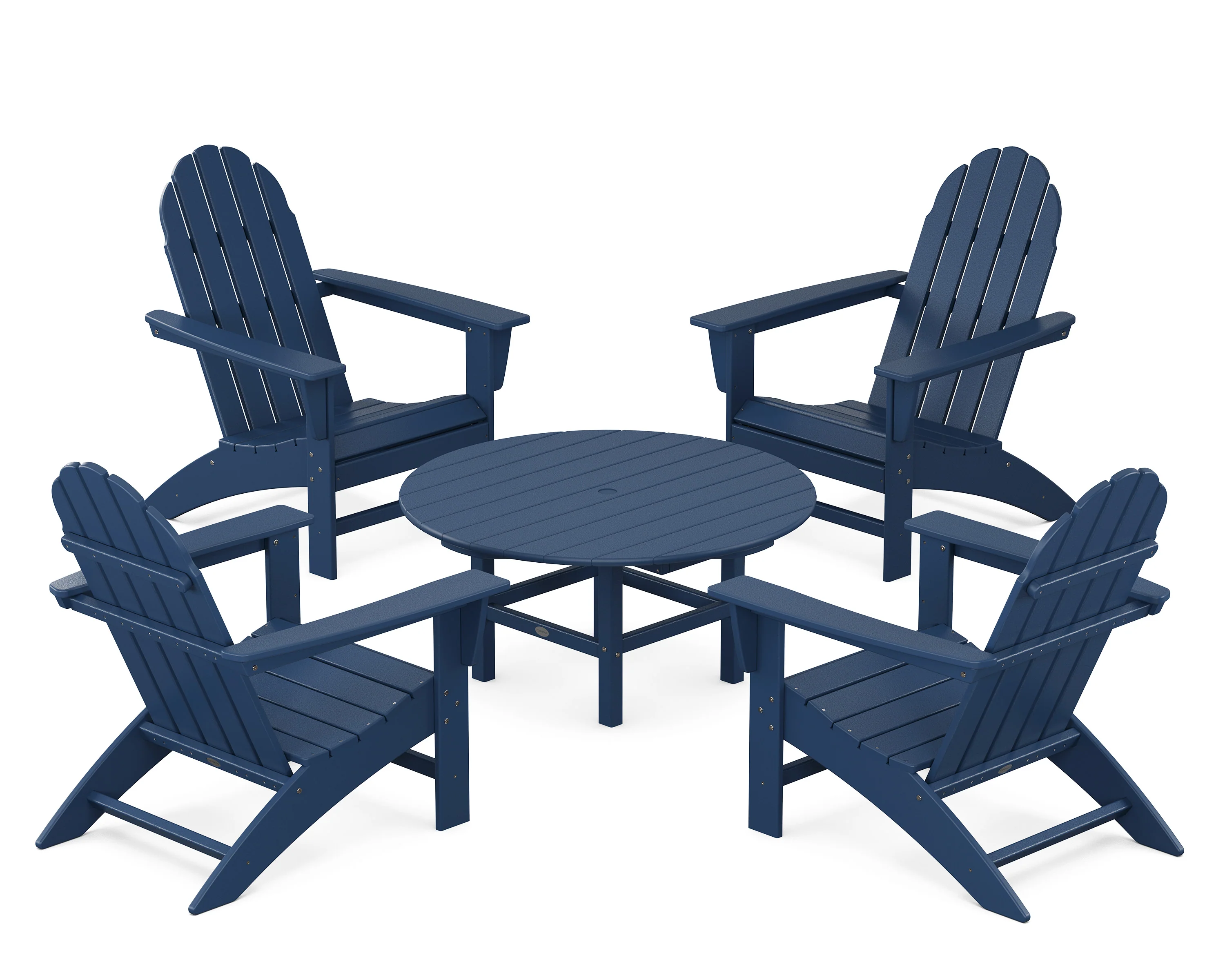 Vineyard 5-Piece Adirondack Chair Conversation Set - Image 7