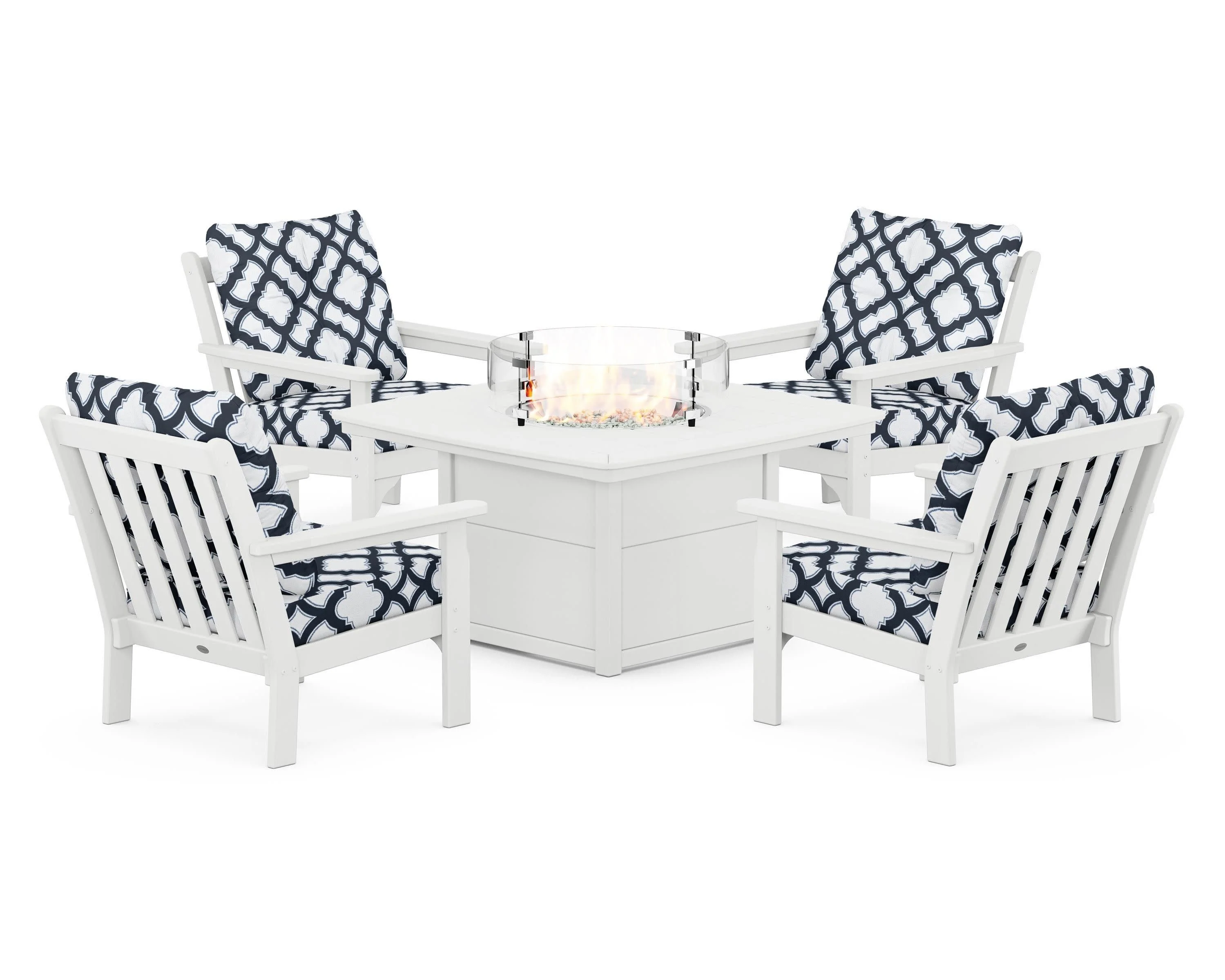 Vineyard 5-Piece Conversation Set with Fire Pit Table - Image 102