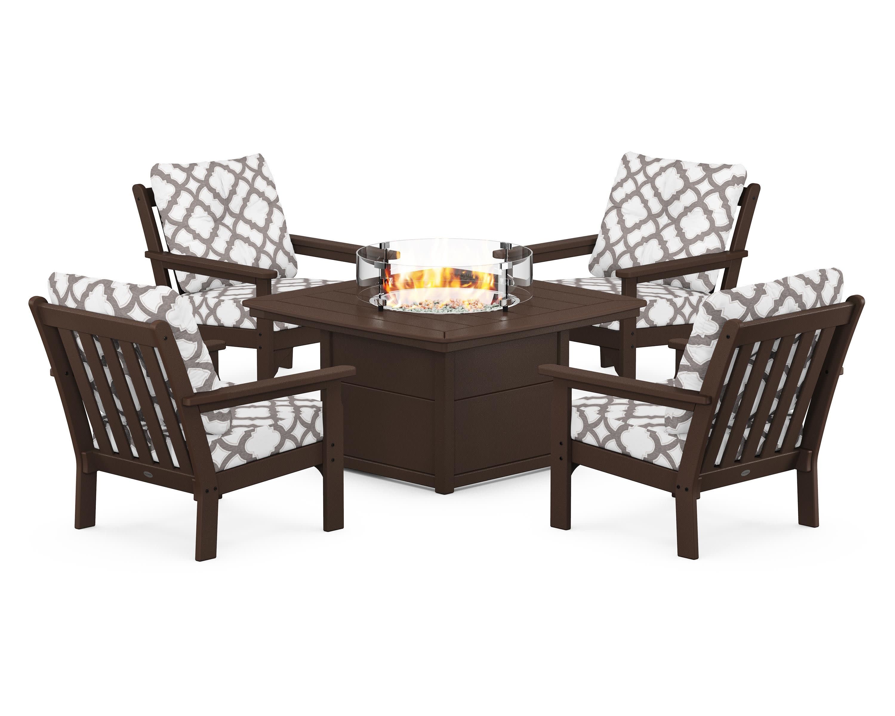 Vineyard 5-Piece Conversation Set with Fire Pit Table - Image 125