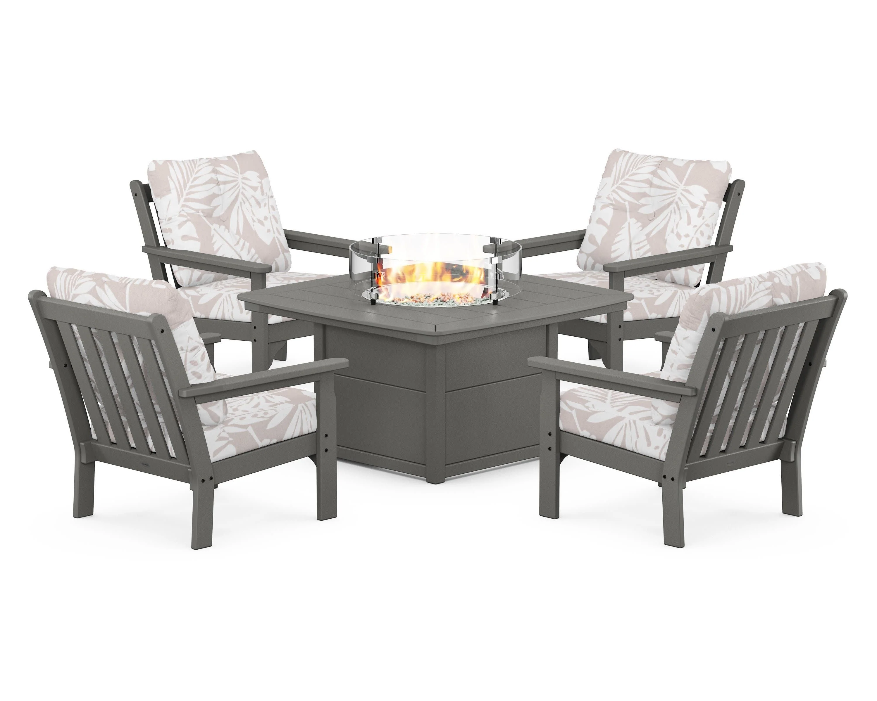 Vineyard 5-Piece Conversation Set with Fire Pit Table - Image 37