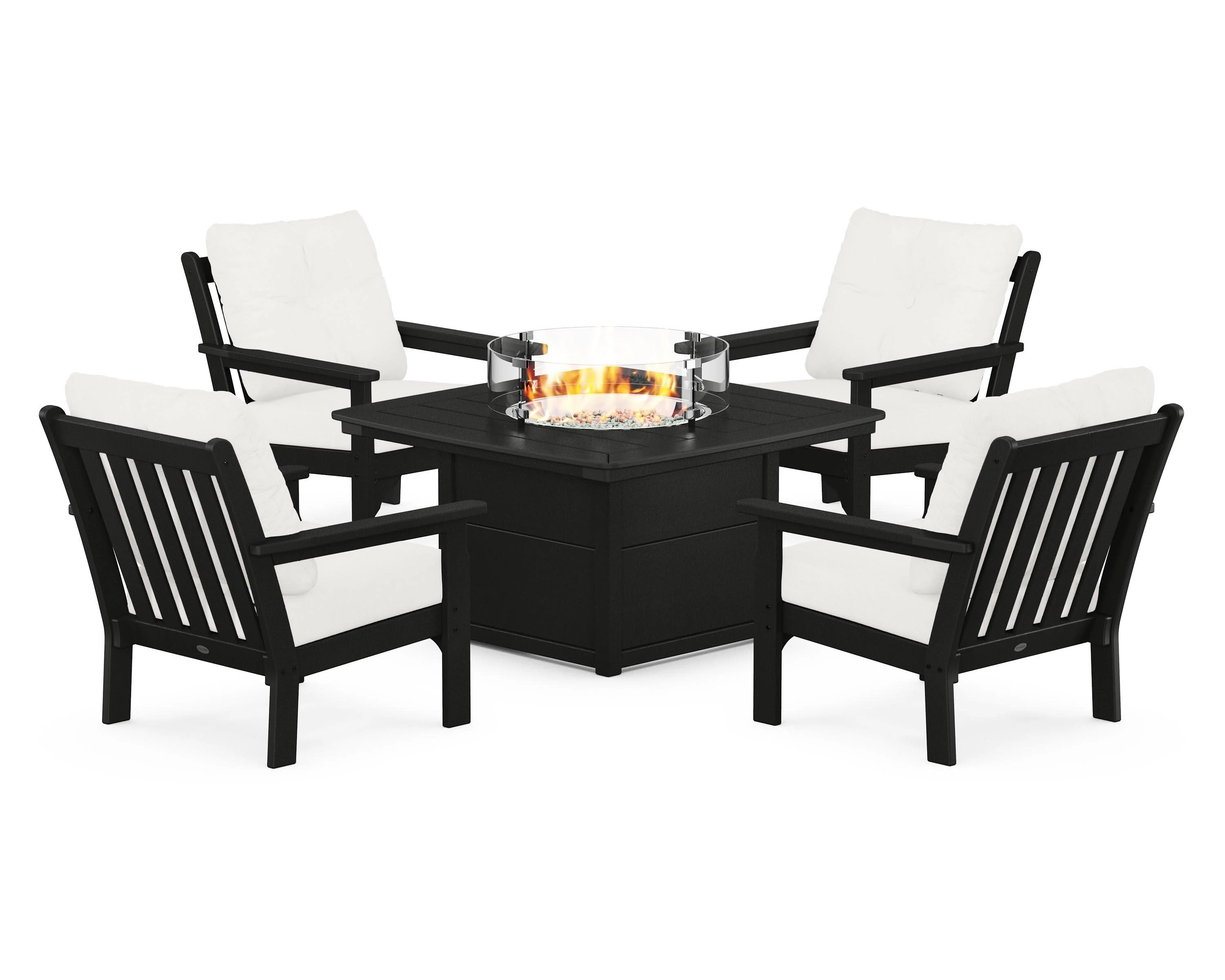 Vineyard 5-Piece Conversation Set with Fire Pit Table - Image 6