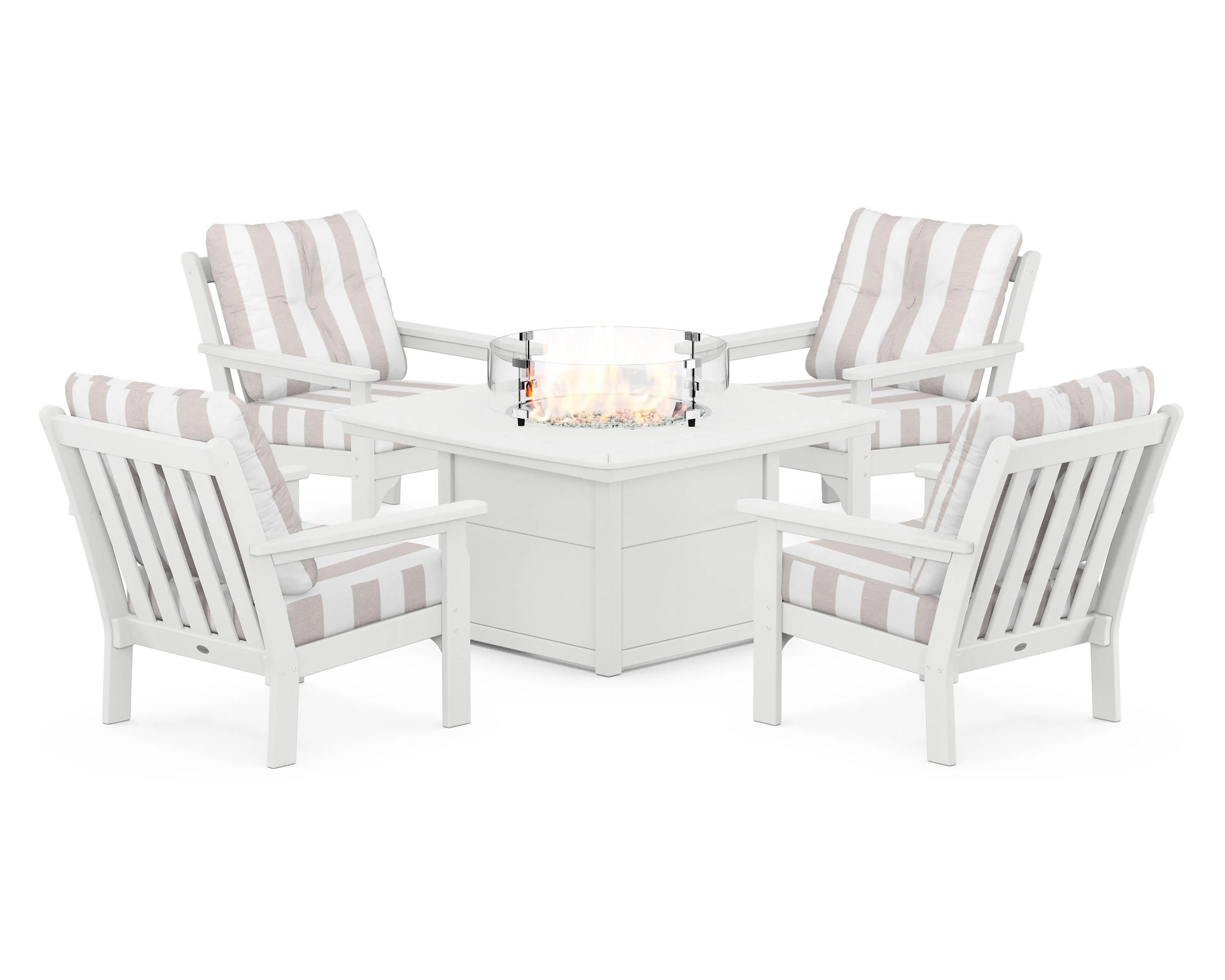 Vineyard 5-Piece Conversation Set with Fire Pit Table - Image 65