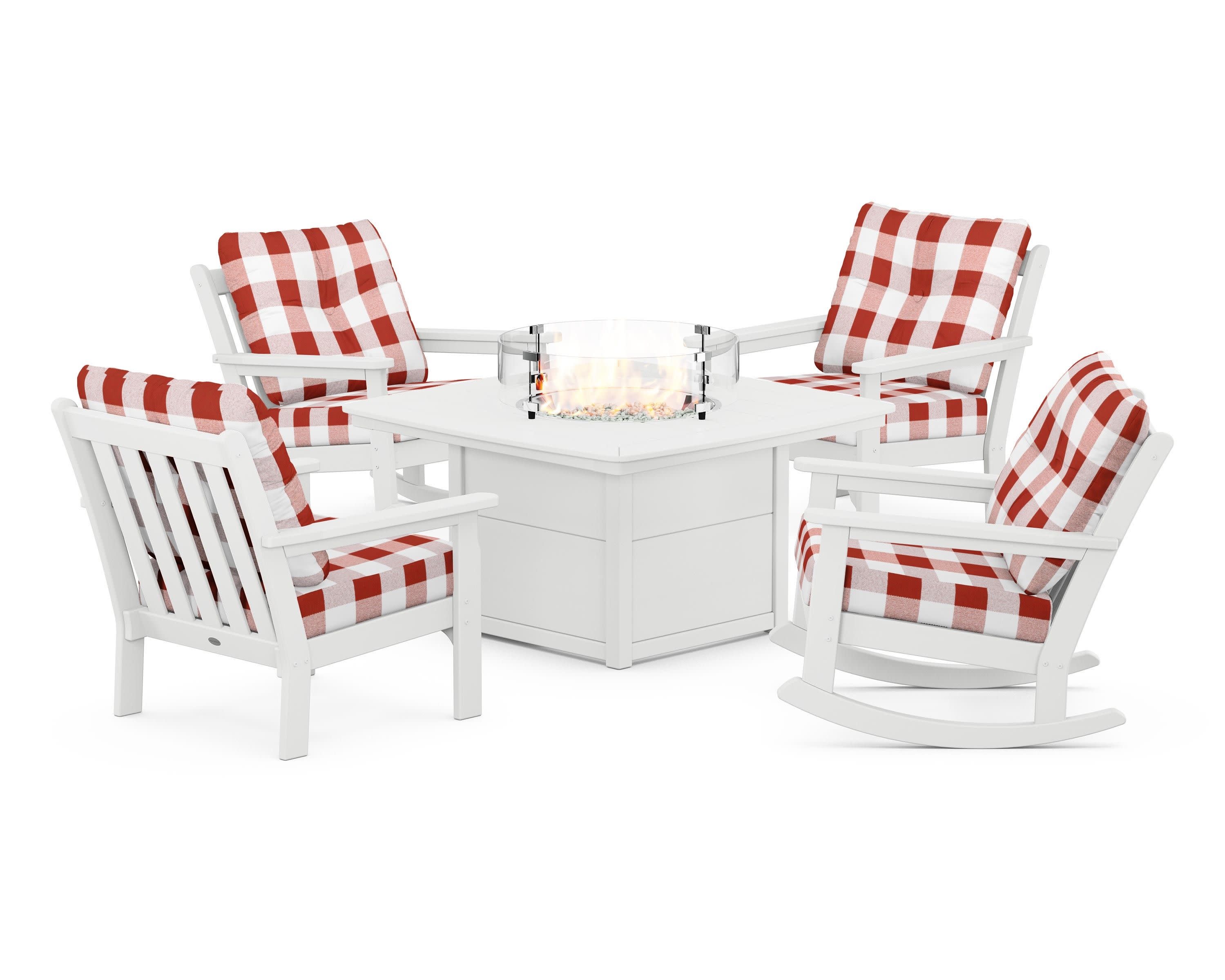 Vineyard 5-Piece Deep Seating Rocking Chair Conversation Set with Fire Pit Table - Image 76