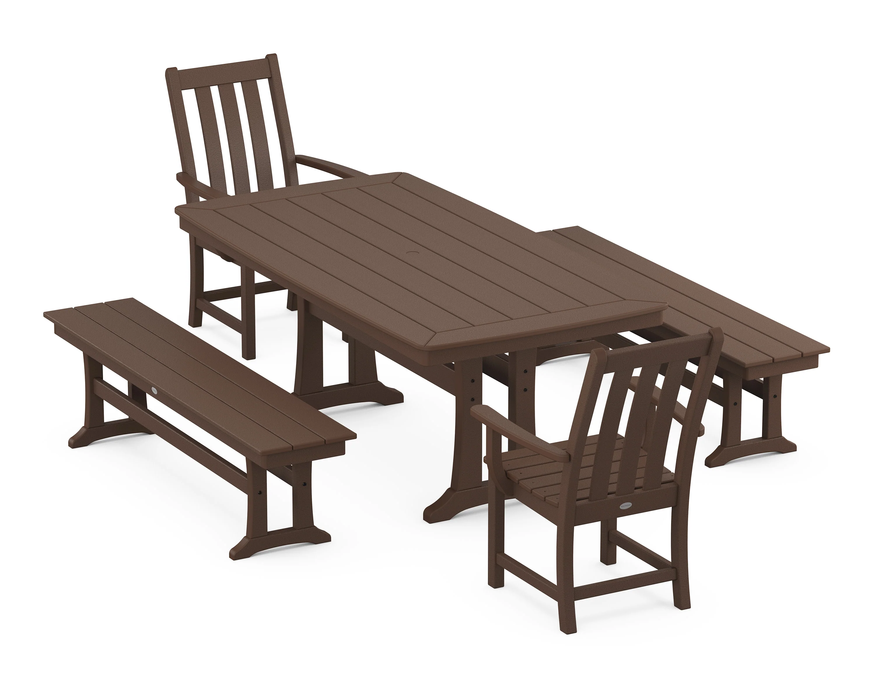 Vineyard 5-Piece Dining Set with Trestle Legs - Image 5