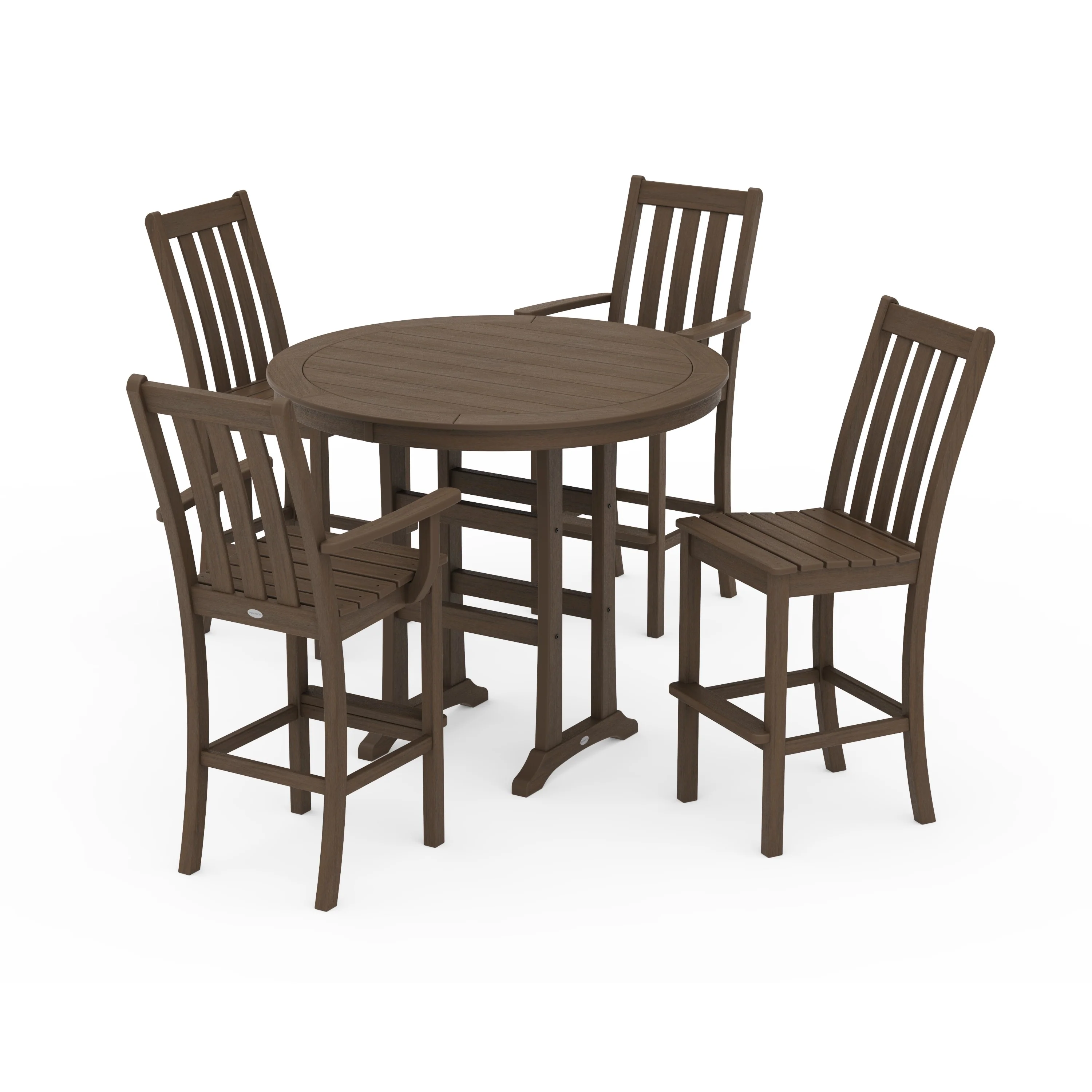 Vineyard 5-Piece Nautical Trestle Bar Set - Image 14