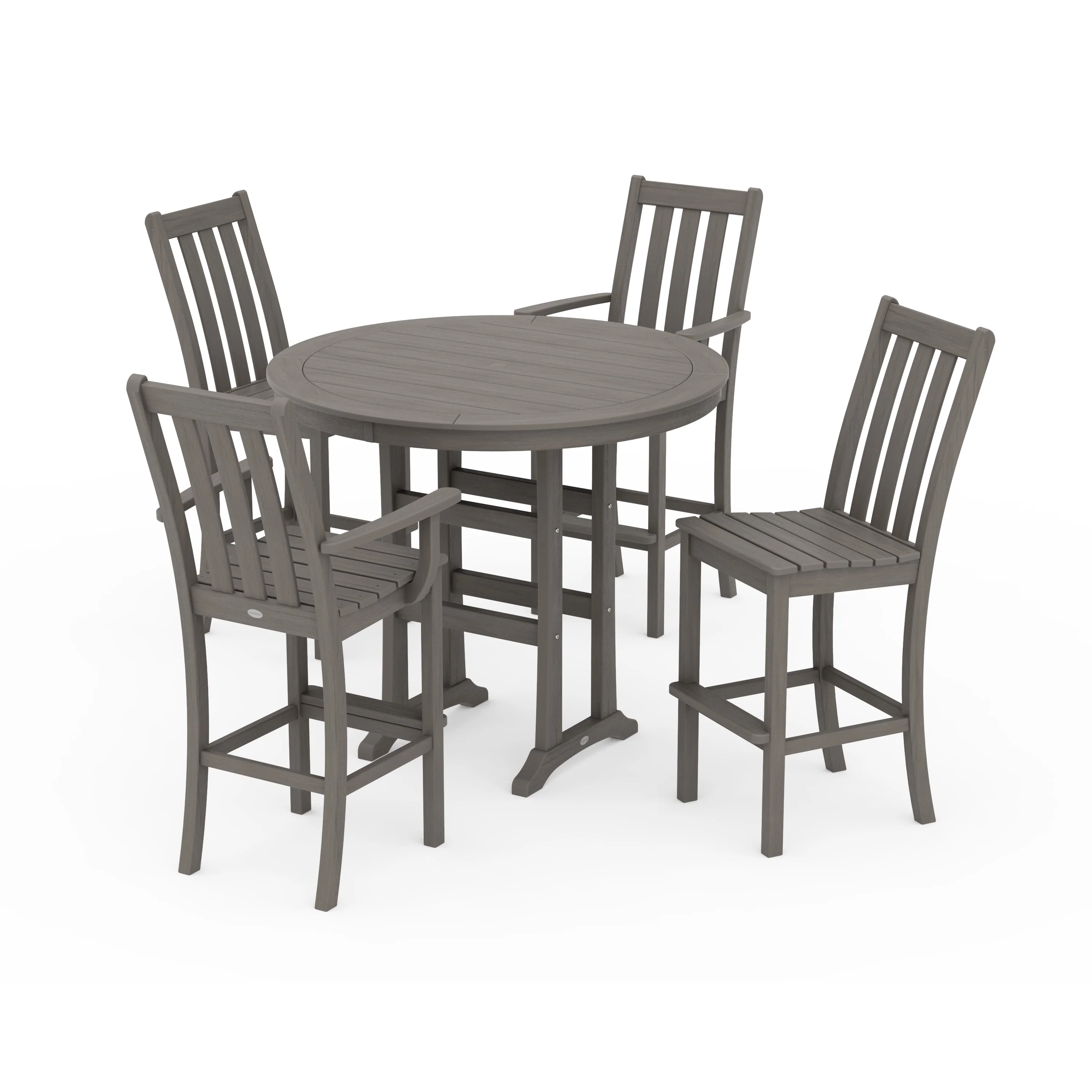 Vineyard 5-Piece Nautical Trestle Bar Set - Image 15