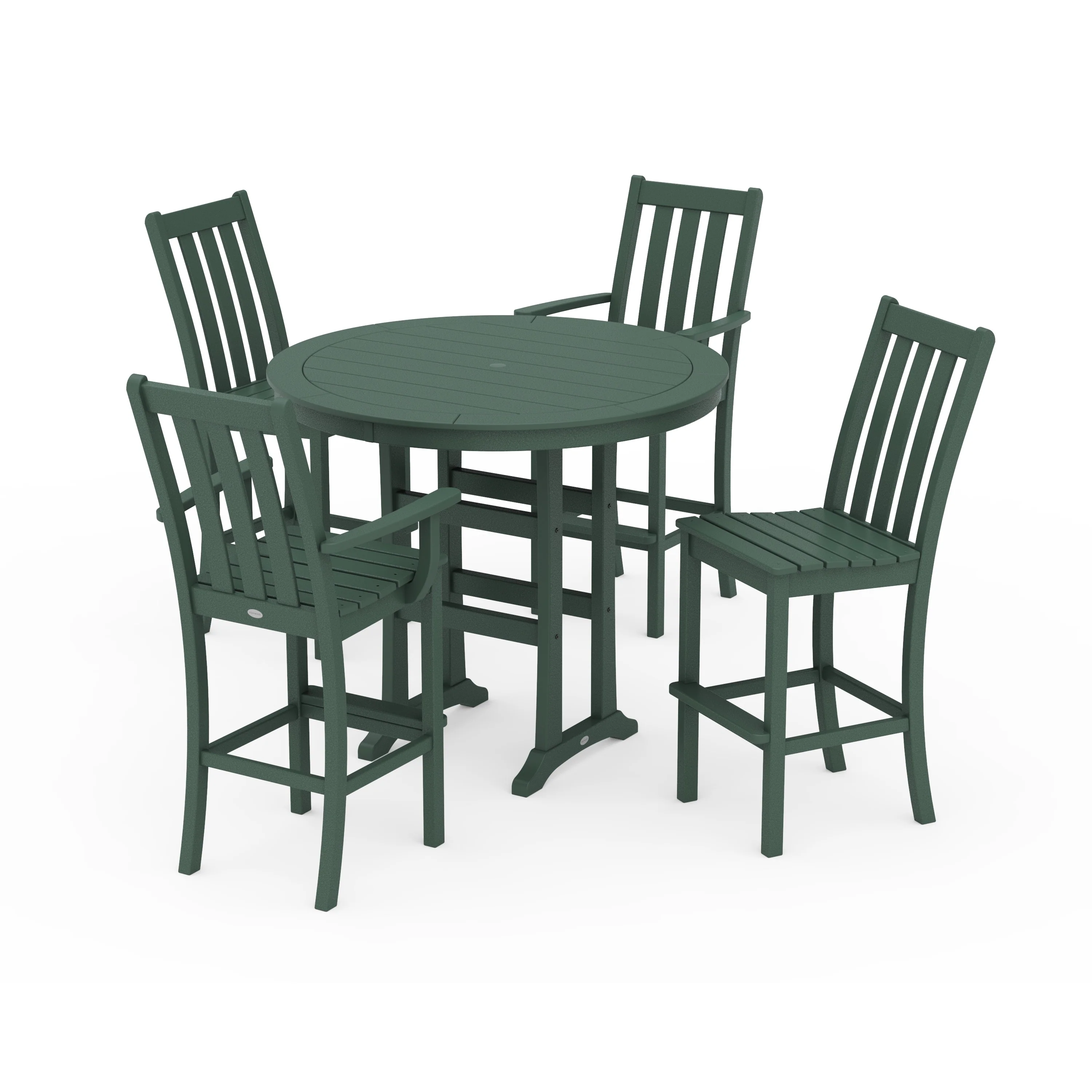 Vineyard 5-Piece Nautical Trestle Bar Set - Image 16