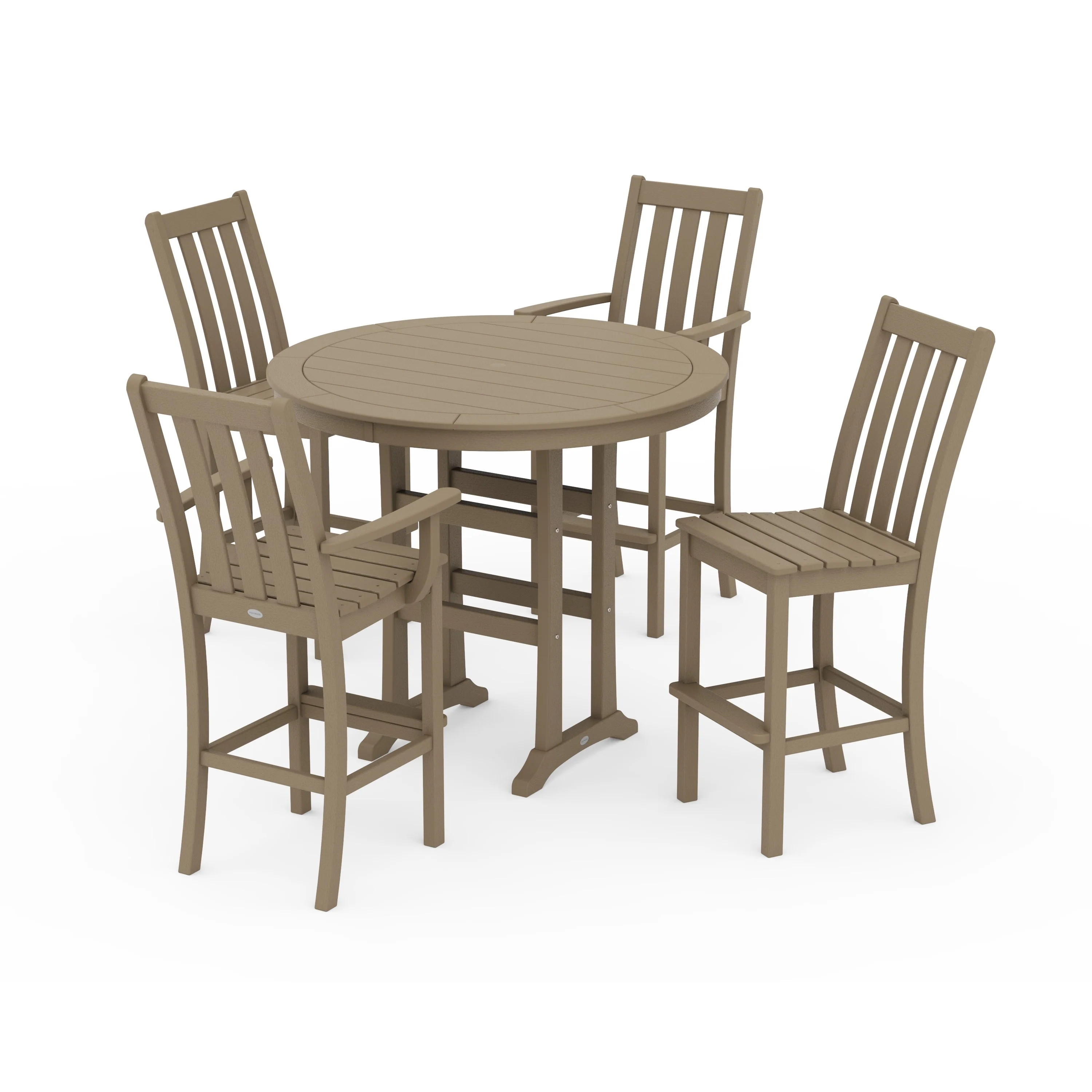 Vineyard 5-Piece Nautical Trestle Bar Set - Image 17