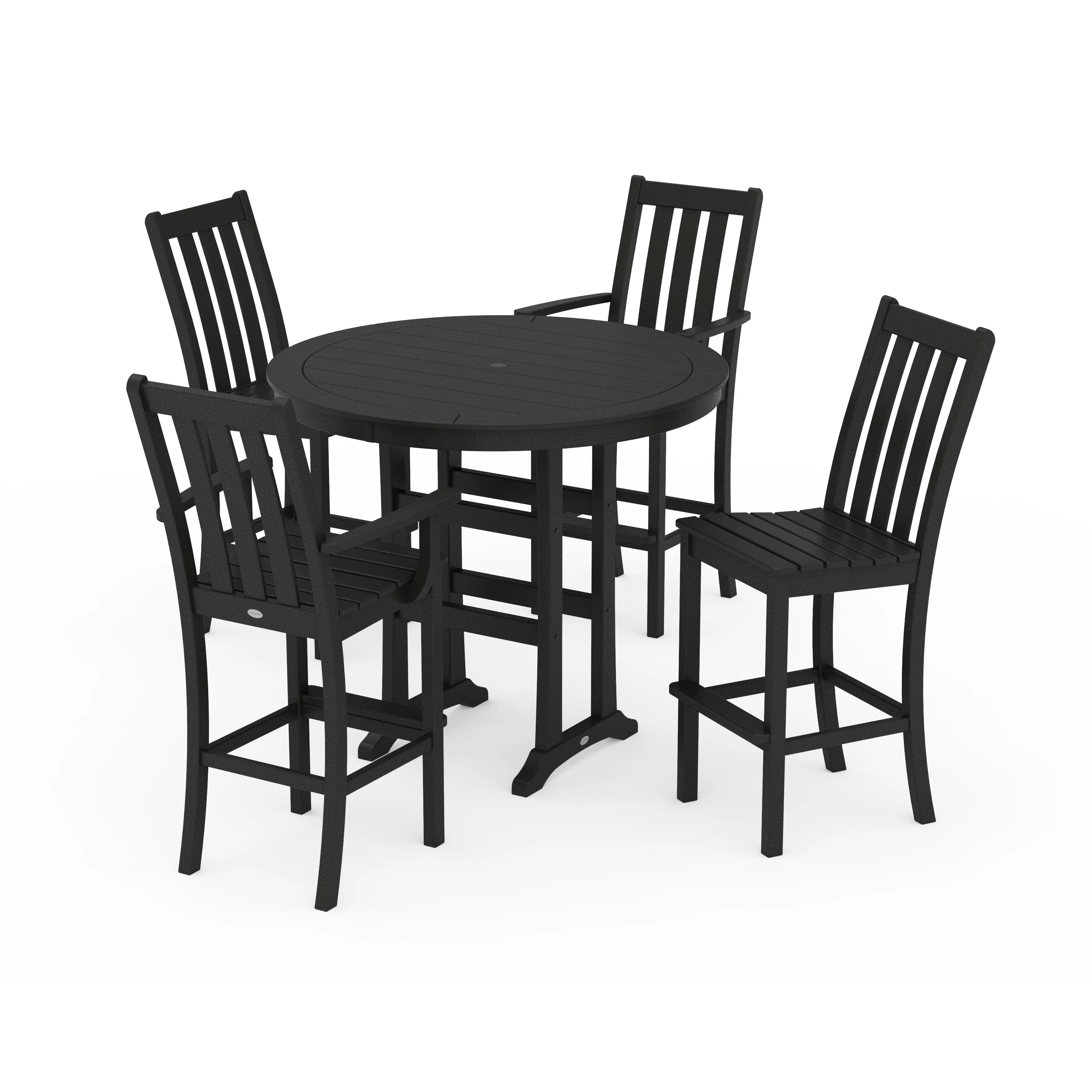Vineyard 5-Piece Nautical Trestle Bar Set - Image 18