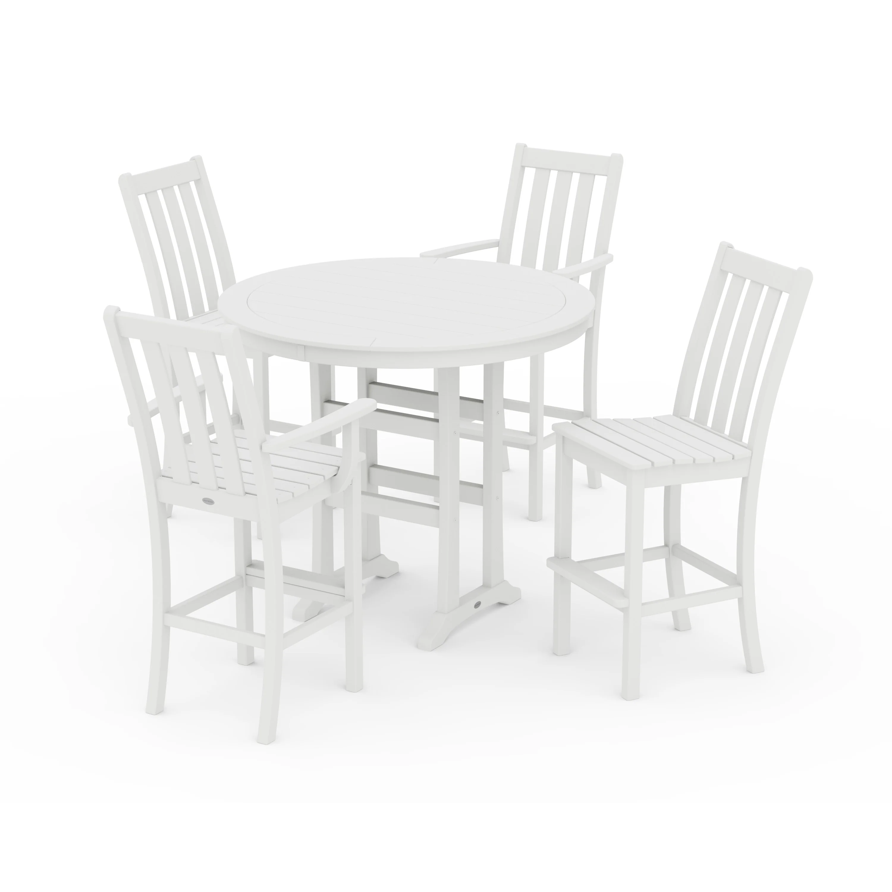 Vineyard 5-Piece Nautical Trestle Bar Set - Image 25
