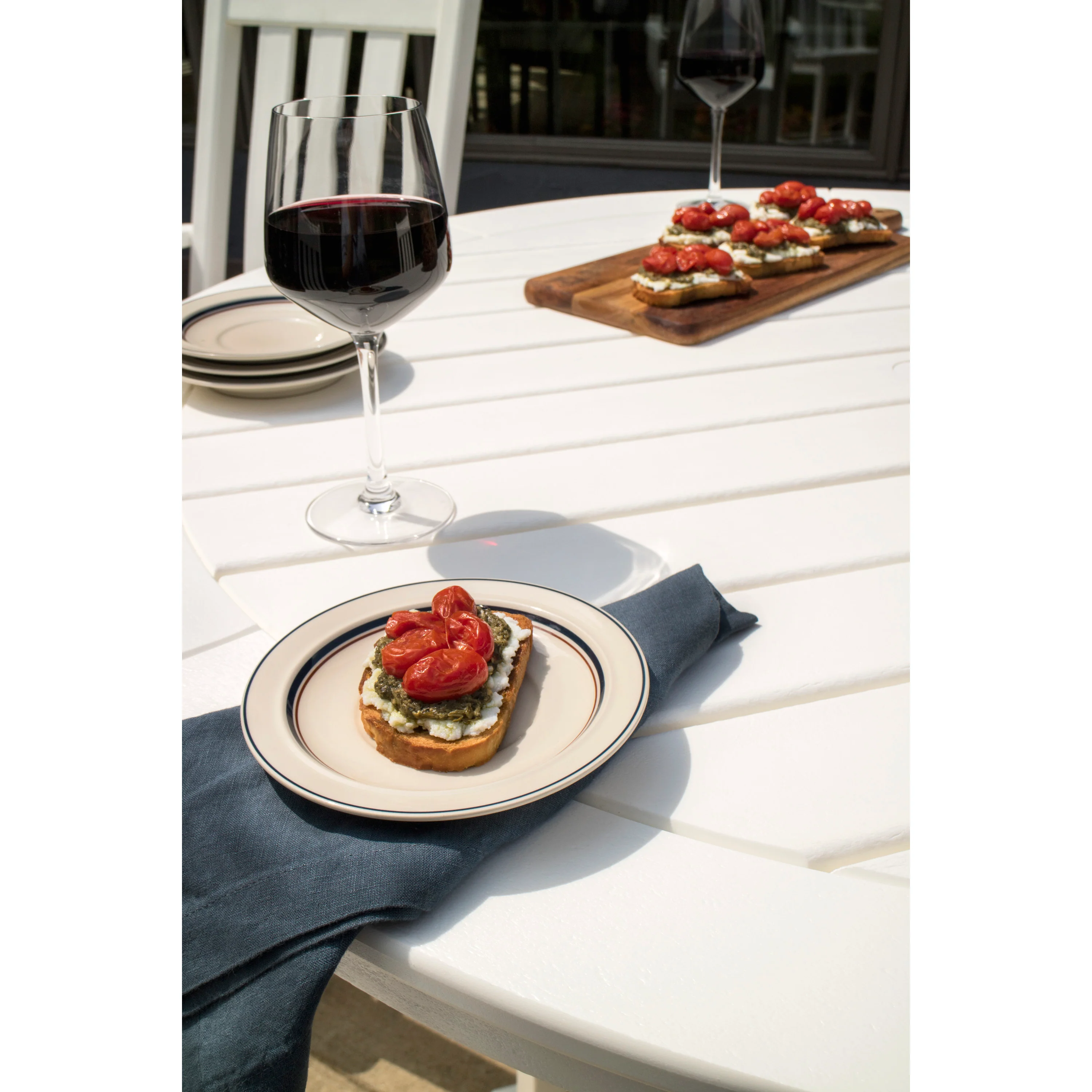 Vineyard 5-Piece Nautical Trestle Bar Set - Image 8