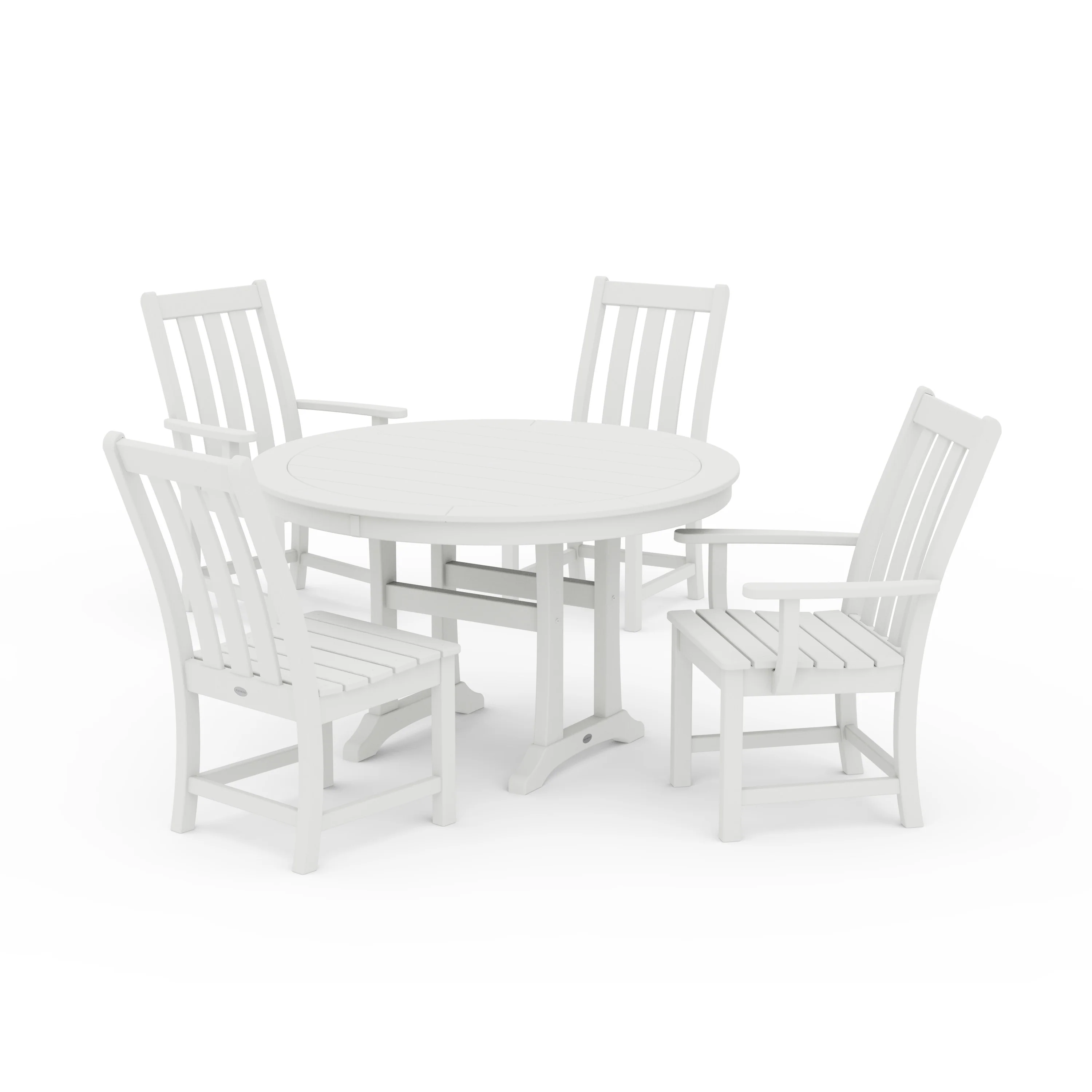 Vineyard 5-Piece Nautical Trestle Dining Set - Image 13