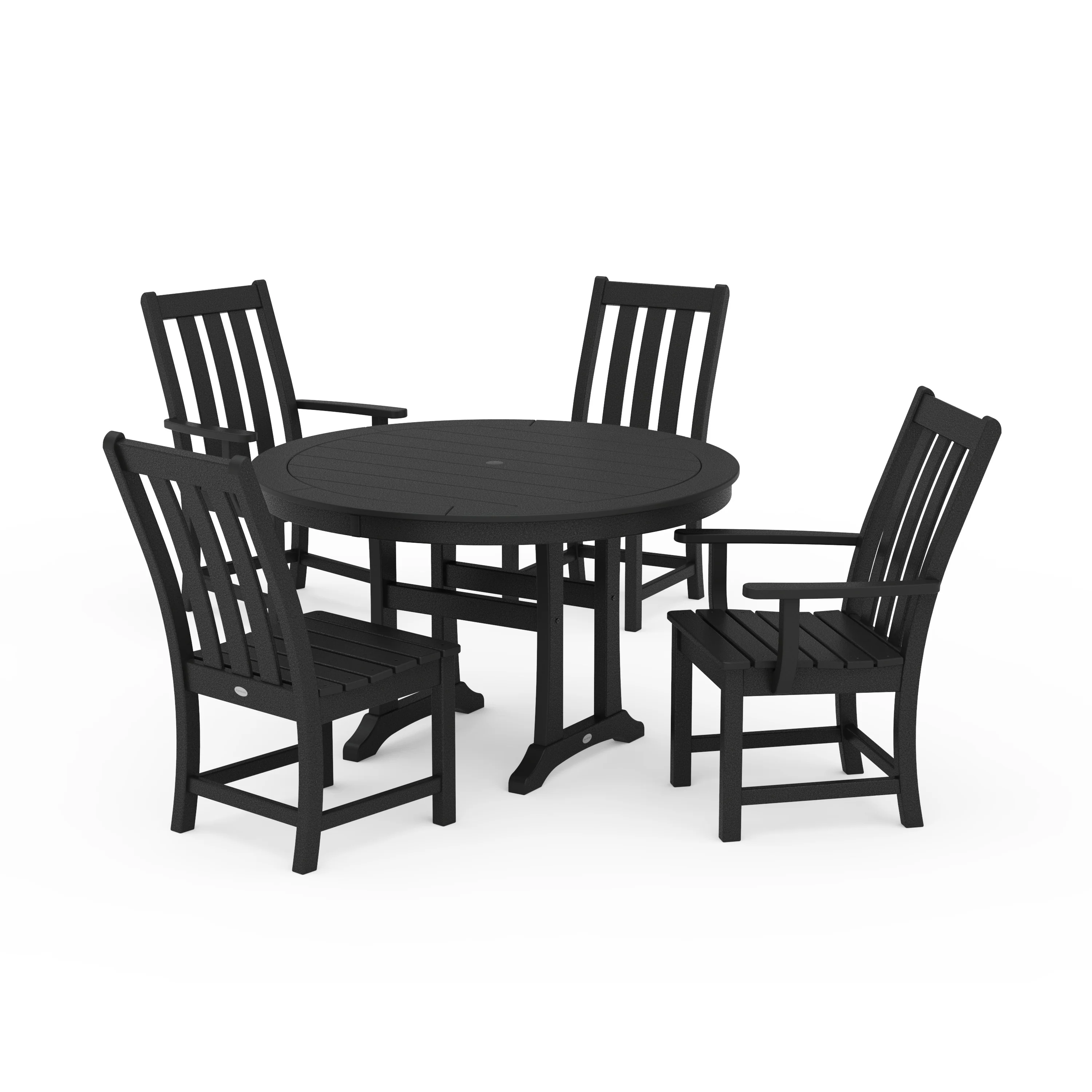 Vineyard 5-Piece Nautical Trestle Dining Set - Image 6