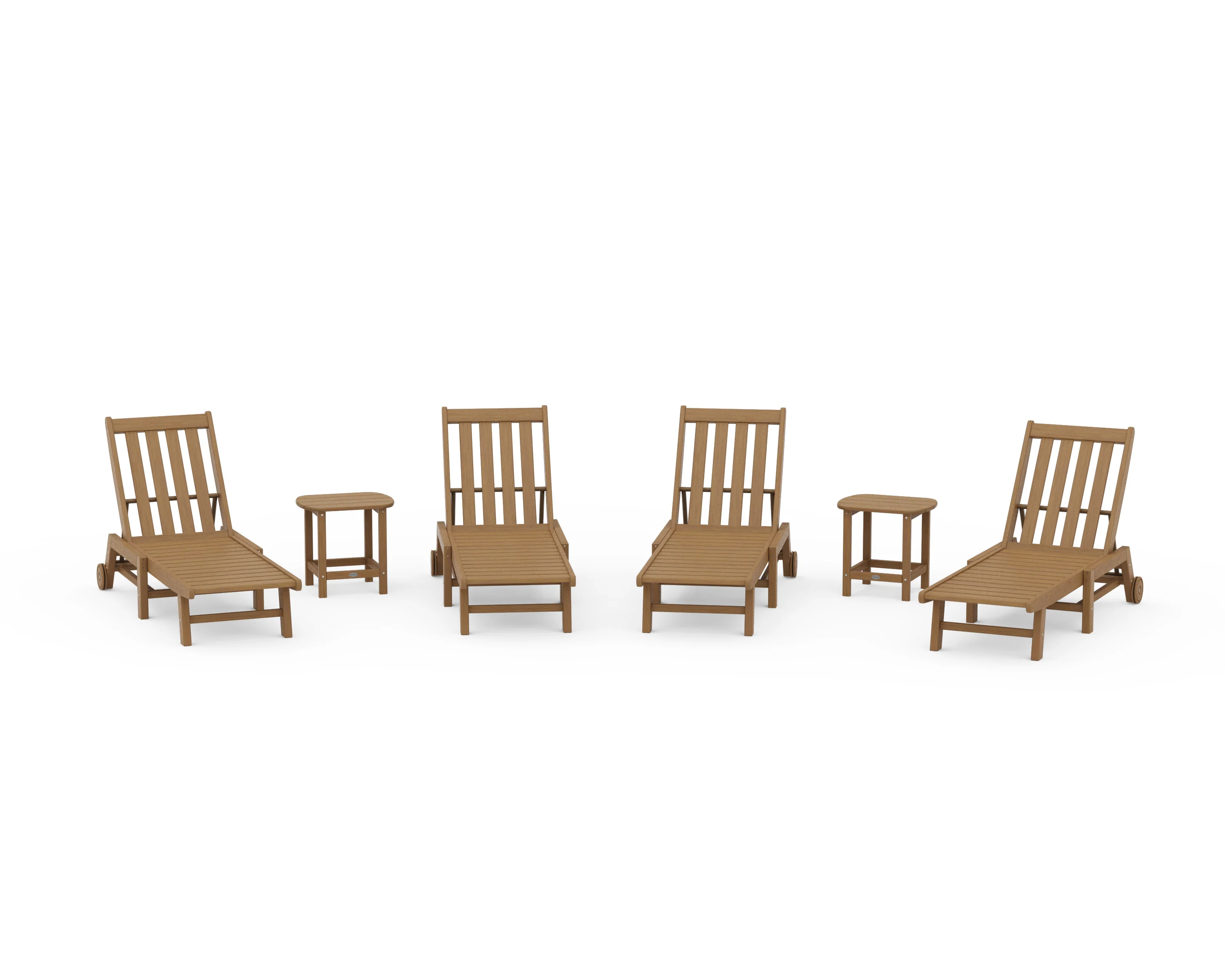 Vineyard 6-Piece Chaise with Wheels Set - Image 10