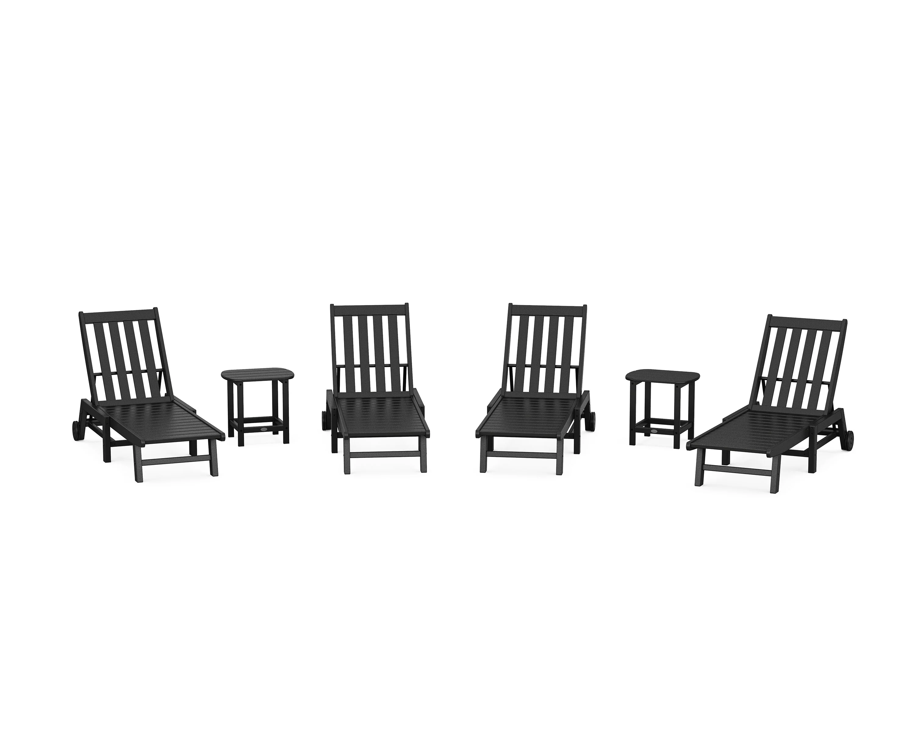 Vineyard 6-Piece Chaise with Wheels Set - Image 7